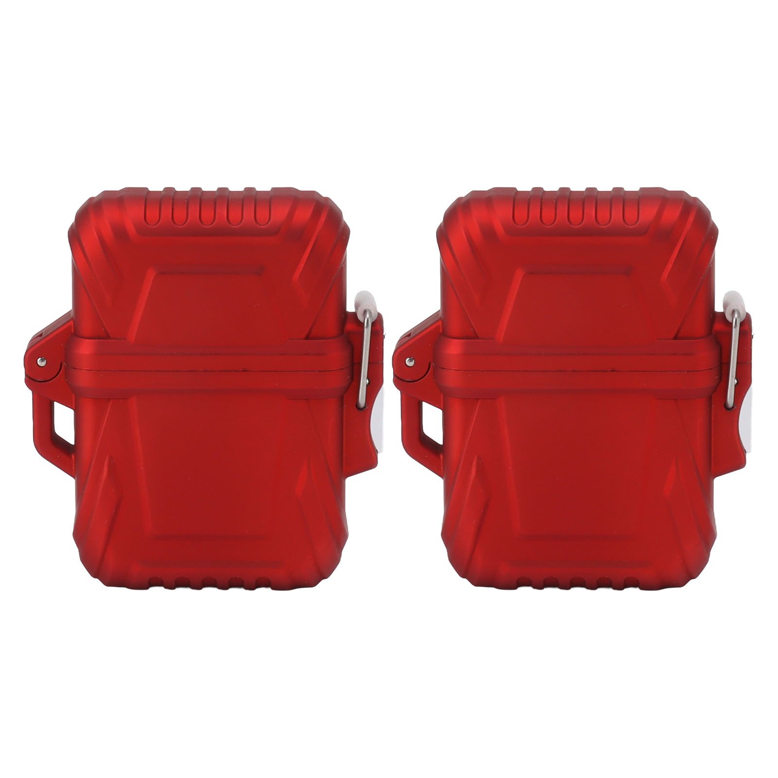 2PCS Torch Lighter Case IP56 Waterproof Safe Portable Torch Lighter Cover for Outdoor Camping Travel Red - Image 1