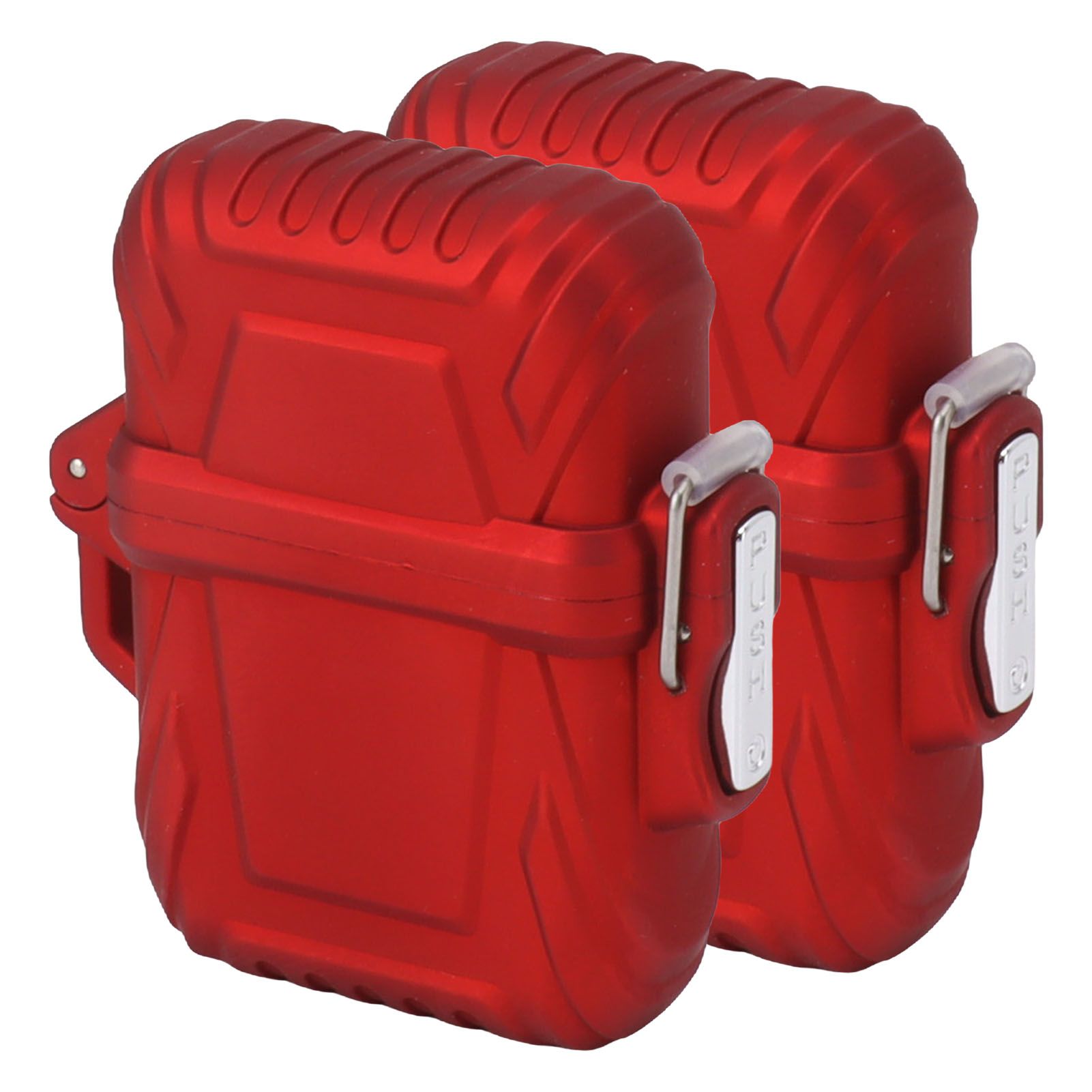 2PCS Torch Lighter Case IP56 Waterproof Safe Portable Torch Lighter Cover for Outdoor Camping Travel Red - Image 2