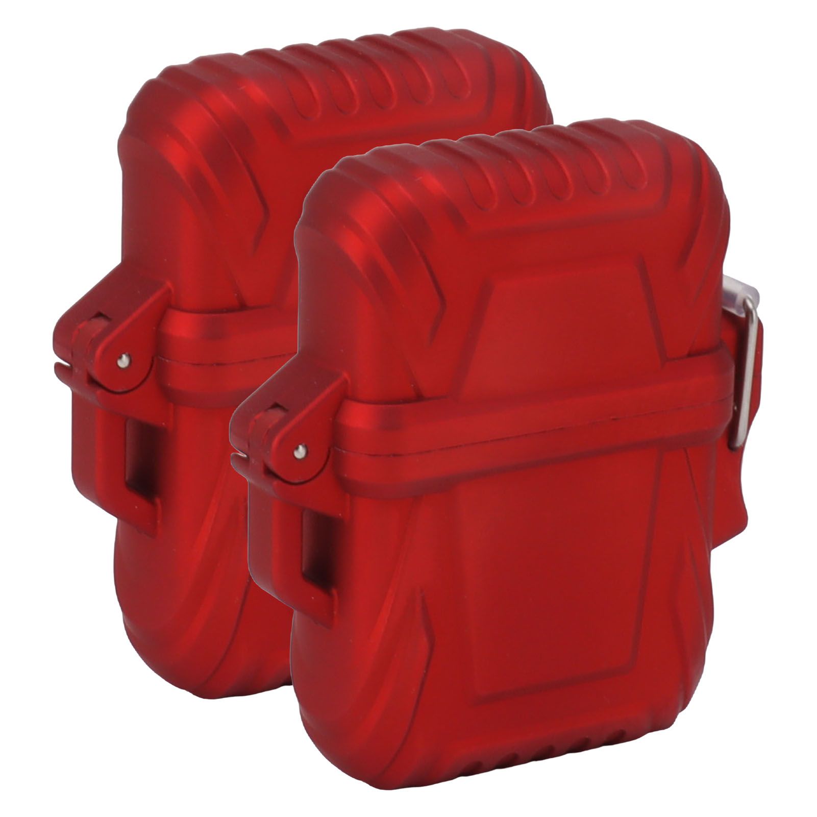 2PCS Torch Lighter Case IP56 Waterproof Safe Portable Torch Lighter Cover for Outdoor Camping Travel Red - Image 3
