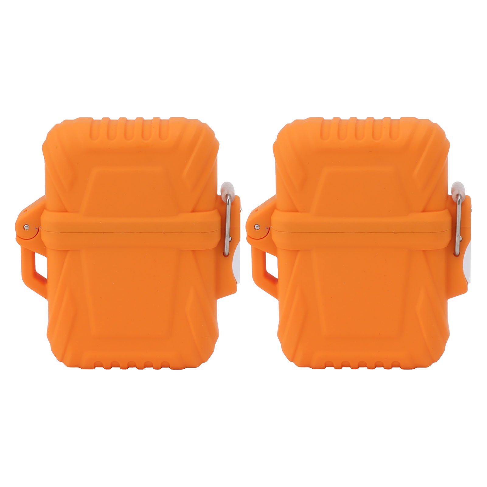 2PCS Torch Lighter Case IP56 Waterproof Safe Portable Torch Lighter Cover for Outdoor Camping Travel Orange - Image 1