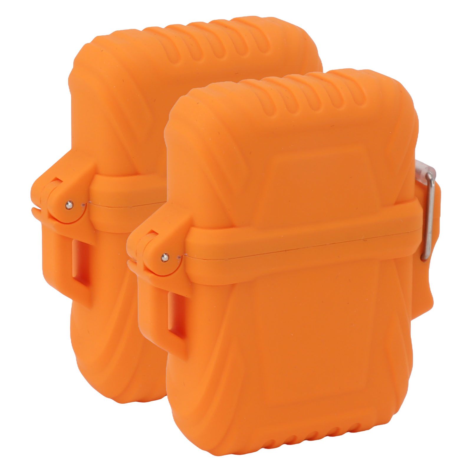 2PCS Torch Lighter Case IP56 Waterproof Safe Portable Torch Lighter Cover for Outdoor Camping Travel Orange - Image 3