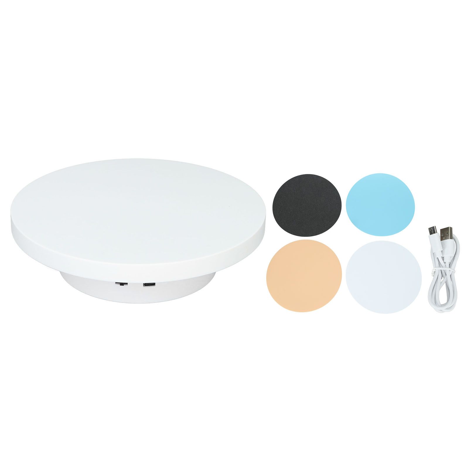 Rotating Display Stand 360 Degree Motorized Rotating Display Stand Turntable for Small Product Display 3kg Diameter 15cm/5.9in - Image 1