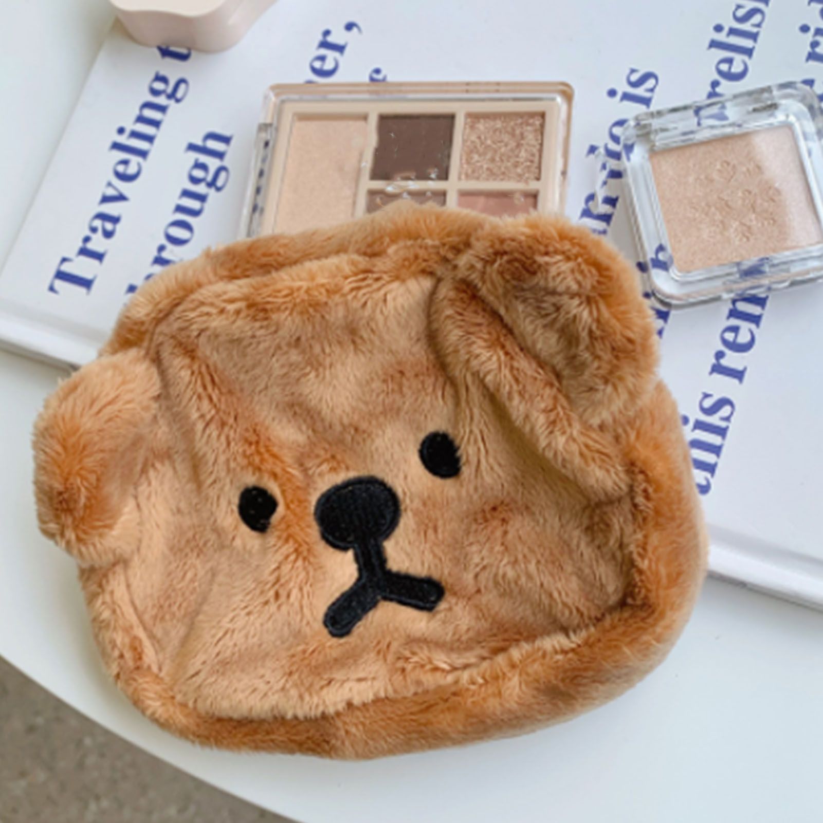 Cartoon Coin Purse Bear Shape Cute Portable Plush Mini Change Purse for Shopping Student Coffee - Image 5