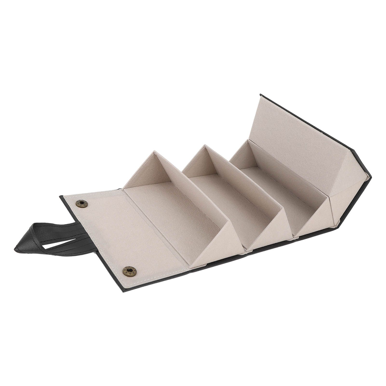 Sunglasses Storage Box Stylish Lightweight Multiple Compartments Portable Glasses Case for Home Travel Black - Image 7