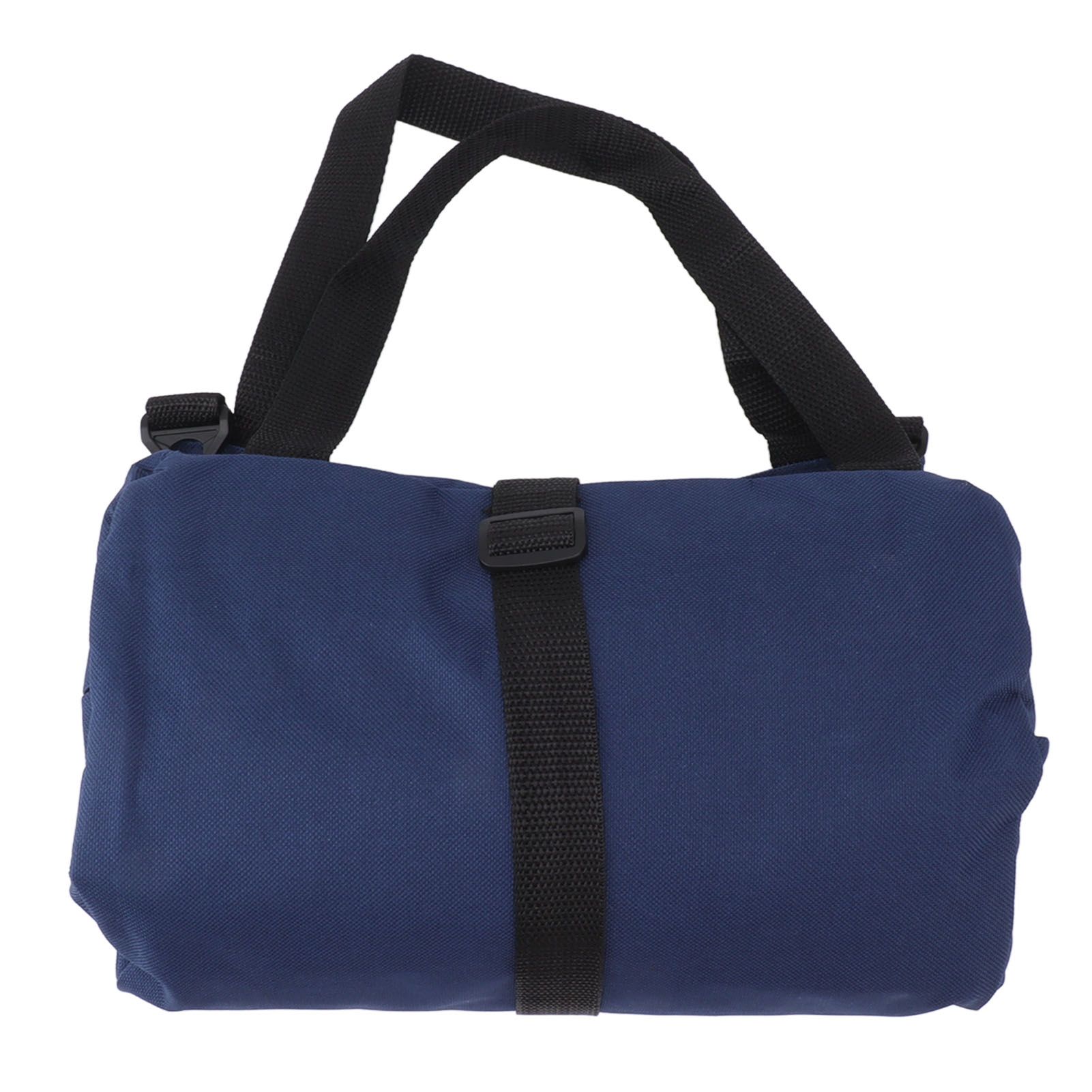 Roll Up Tool Bag 5 Zipper Pockets Portable Oxford Cloth Electricians Tool Bag for Carpenter Plumber Blue - Image 1