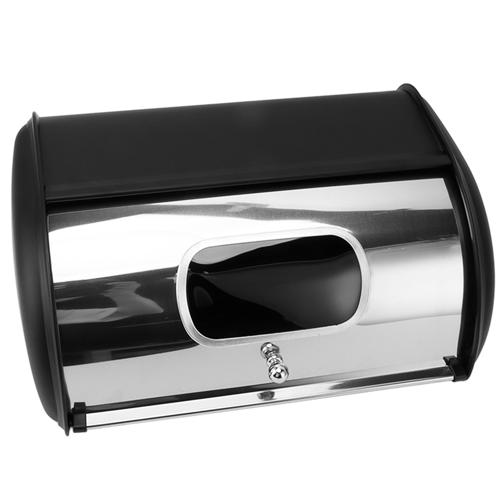 Bread Bin Bread Box Bread Holder Storage Container With Small Window for Kitchen Countertop Black - Image 4