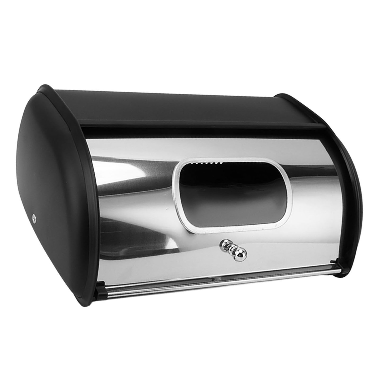 Bread Bin Bread Box Bread Holder Storage Container With Small Window for Kitchen Countertop Black - Image 7