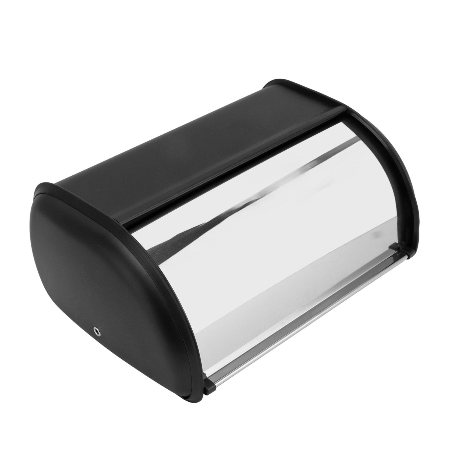 Iron Bread Bin Durable Bread Storage Container Mirror Polished Bread Bin Storage Case for Home Shop Office Black - Image 5