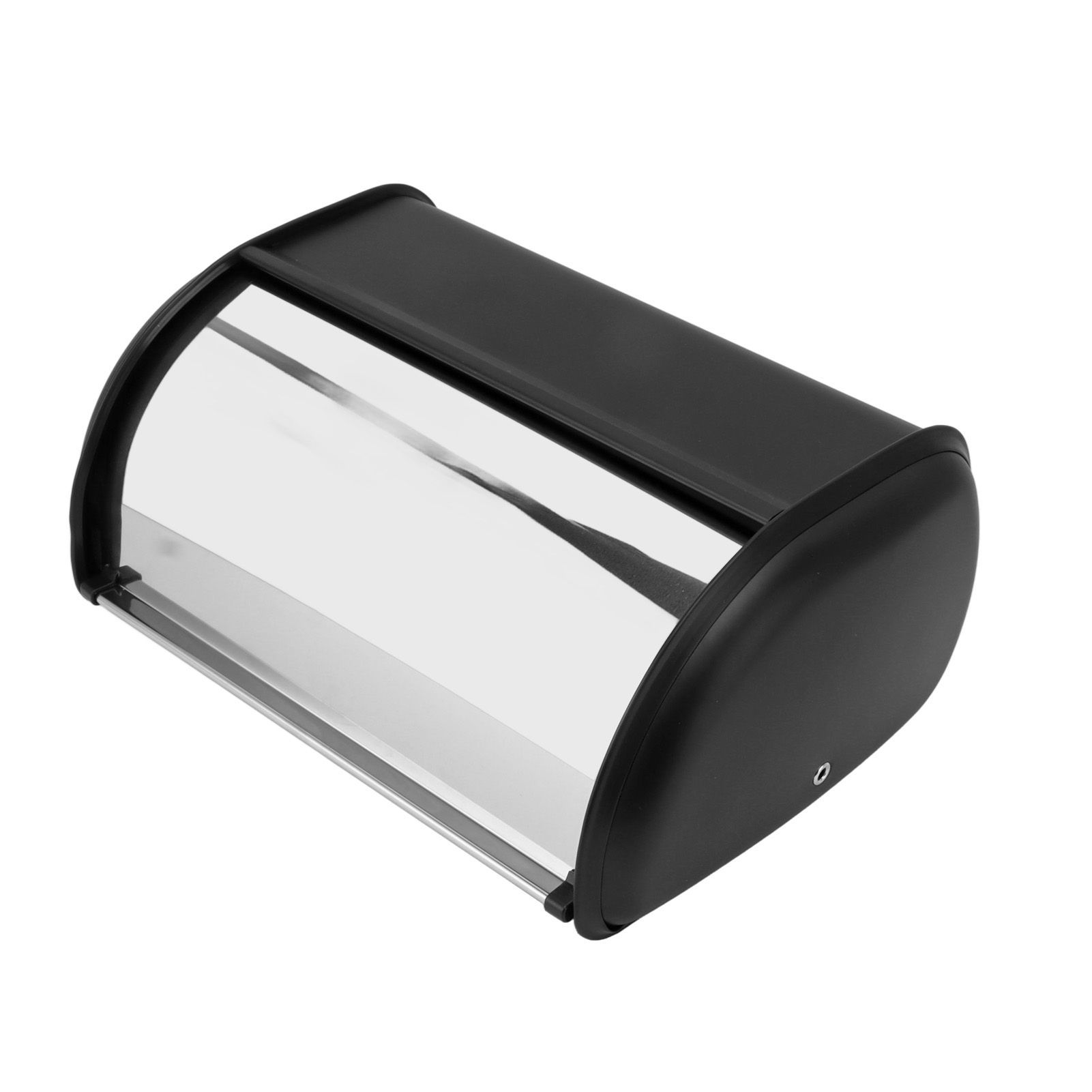 Iron Bread Bin Durable Bread Storage Container Mirror Polished Bread Bin Storage Case for Home Shop Office Black - Image 6