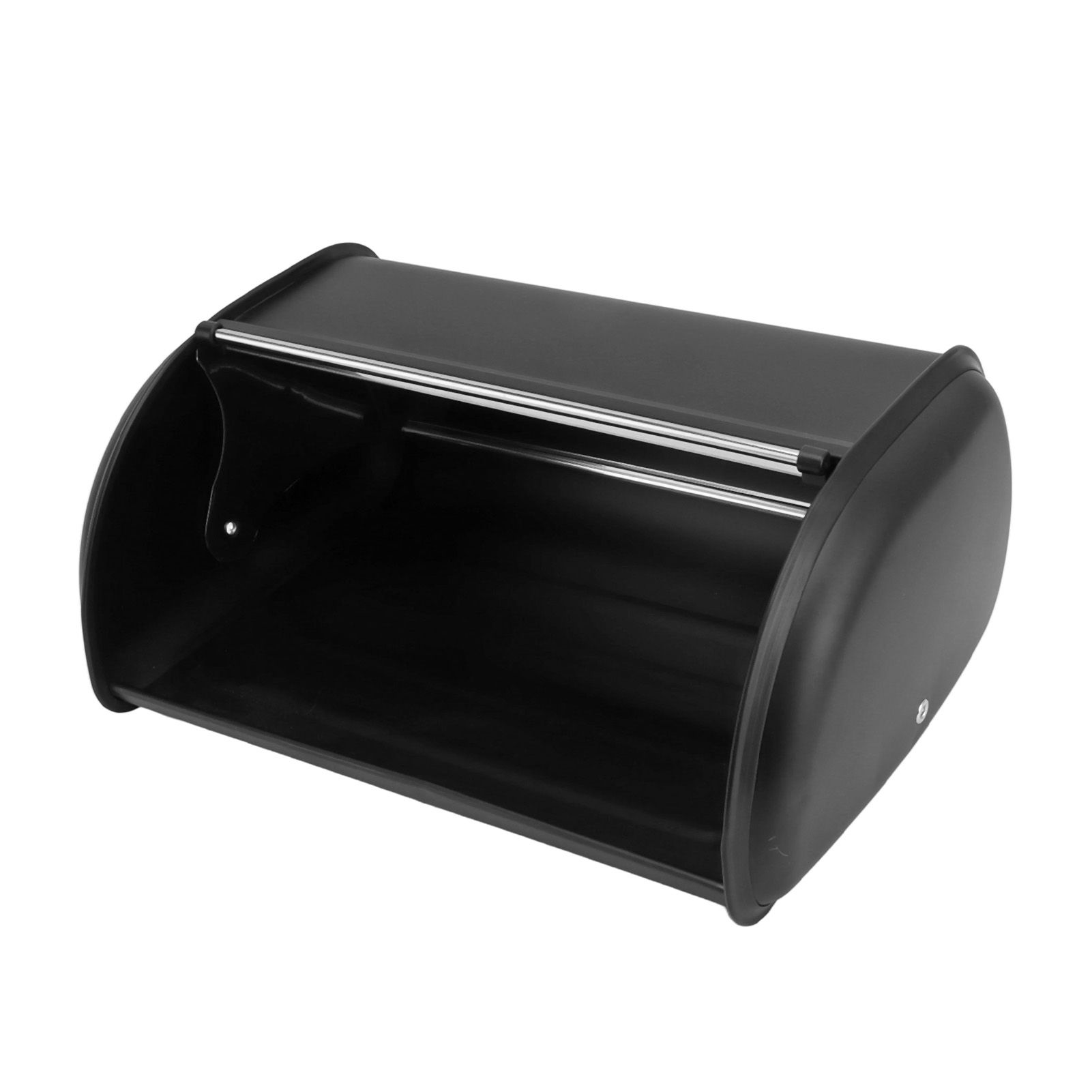 Iron Bread Bin Durable Bread Storage Container Mirror Polished Bread Bin Storage Case for Home Shop Office Black - Image 7