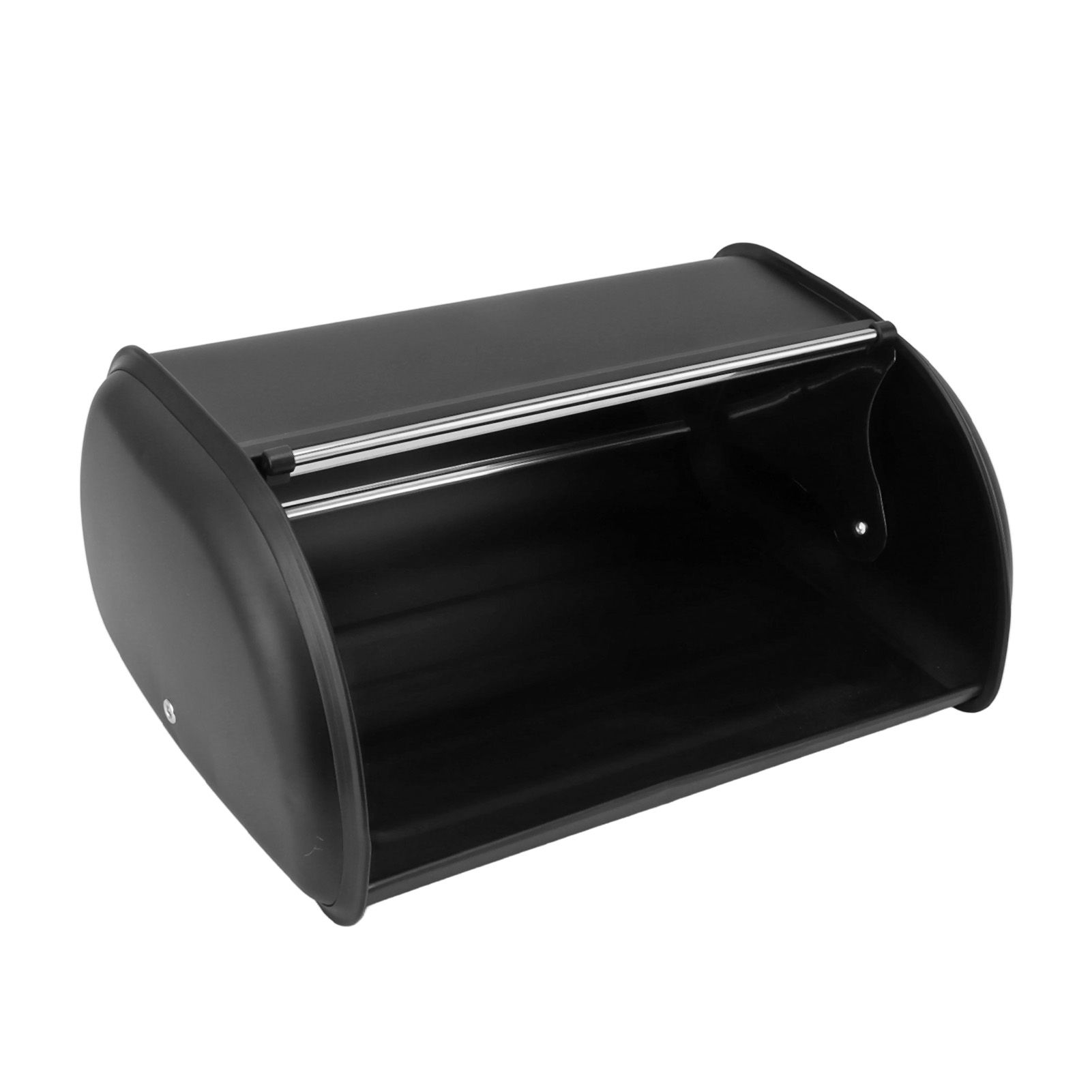 Iron Bread Bin Durable Bread Storage Container Mirror Polished Bread Bin Storage Case for Home Shop Office Black - Image 8
