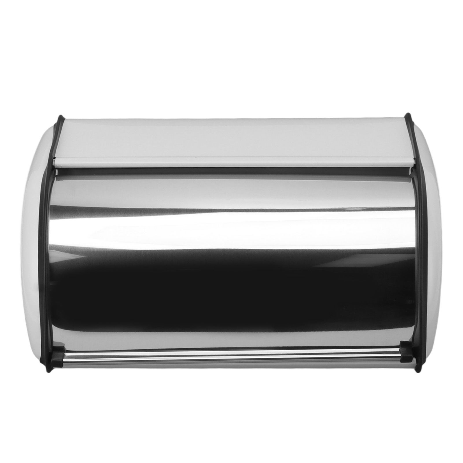 Iron Bread Bin Durable Bread Storage Container Mirror Polished Bread Bin Storage Case for Home Shop Office White - Image 2