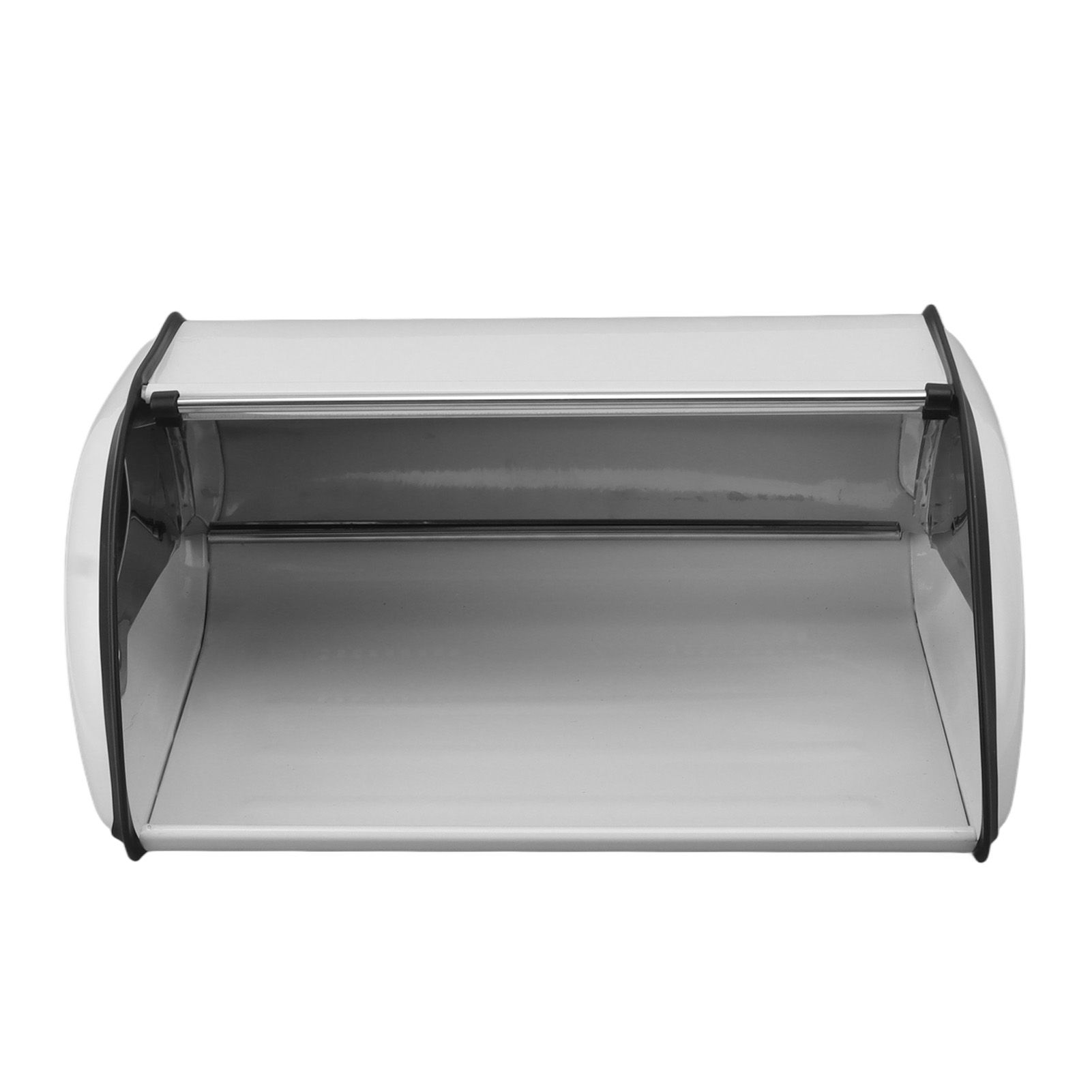 Iron Bread Bin Durable Bread Storage Container Mirror Polished Bread Bin Storage Case for Home Shop Office White - Image 3