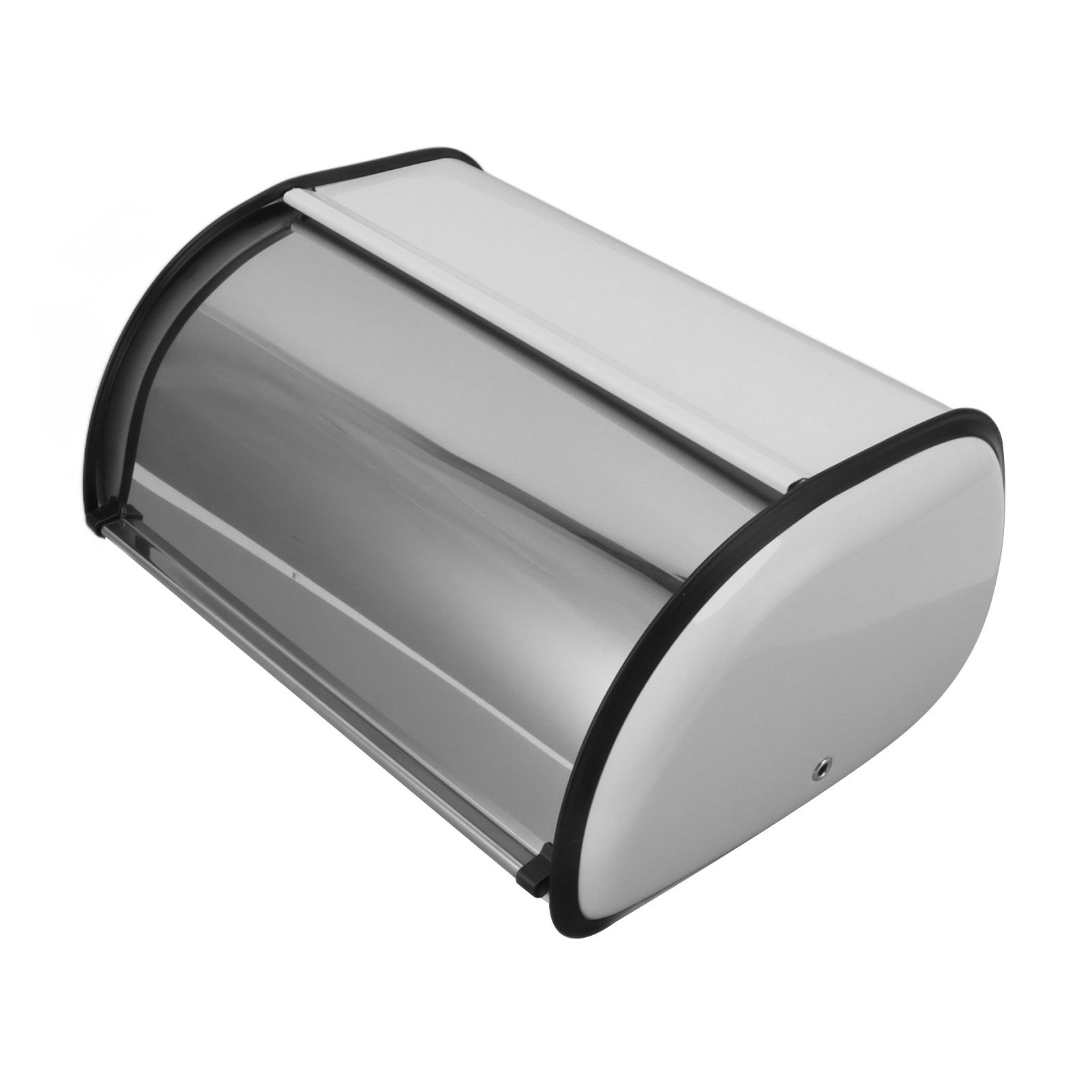 Iron Bread Bin Durable Bread Storage Container Mirror Polished Bread Bin Storage Case for Home Shop Office White - Image 7