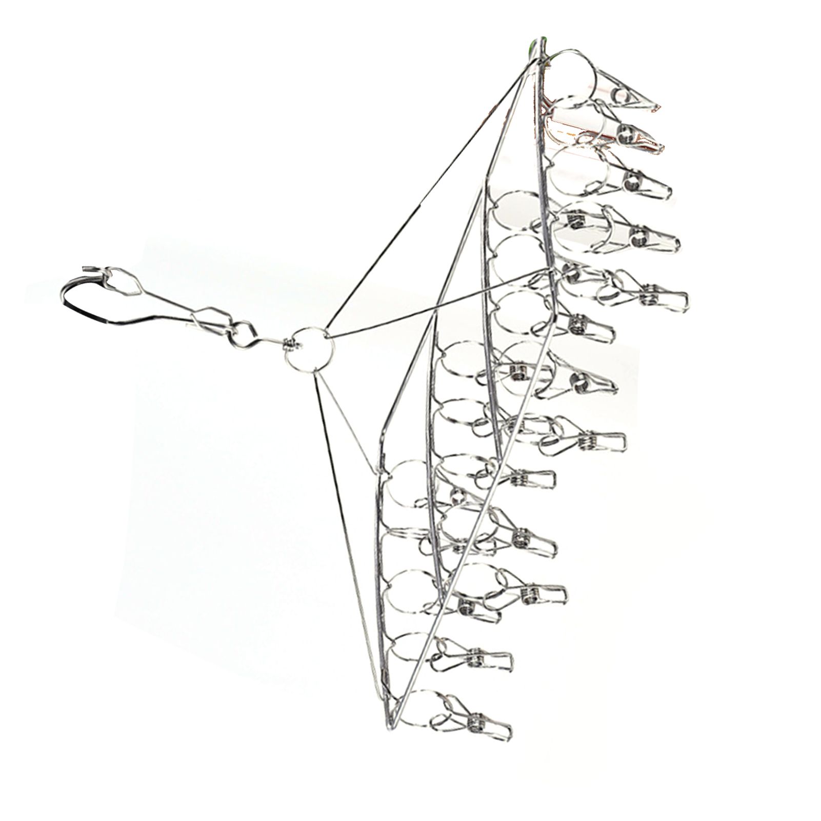 Clothes Drying Hanger Stainless Steel Multi Clip Laundry Drip Hanging Rack for Underwear Socks Hat Square - Image 4