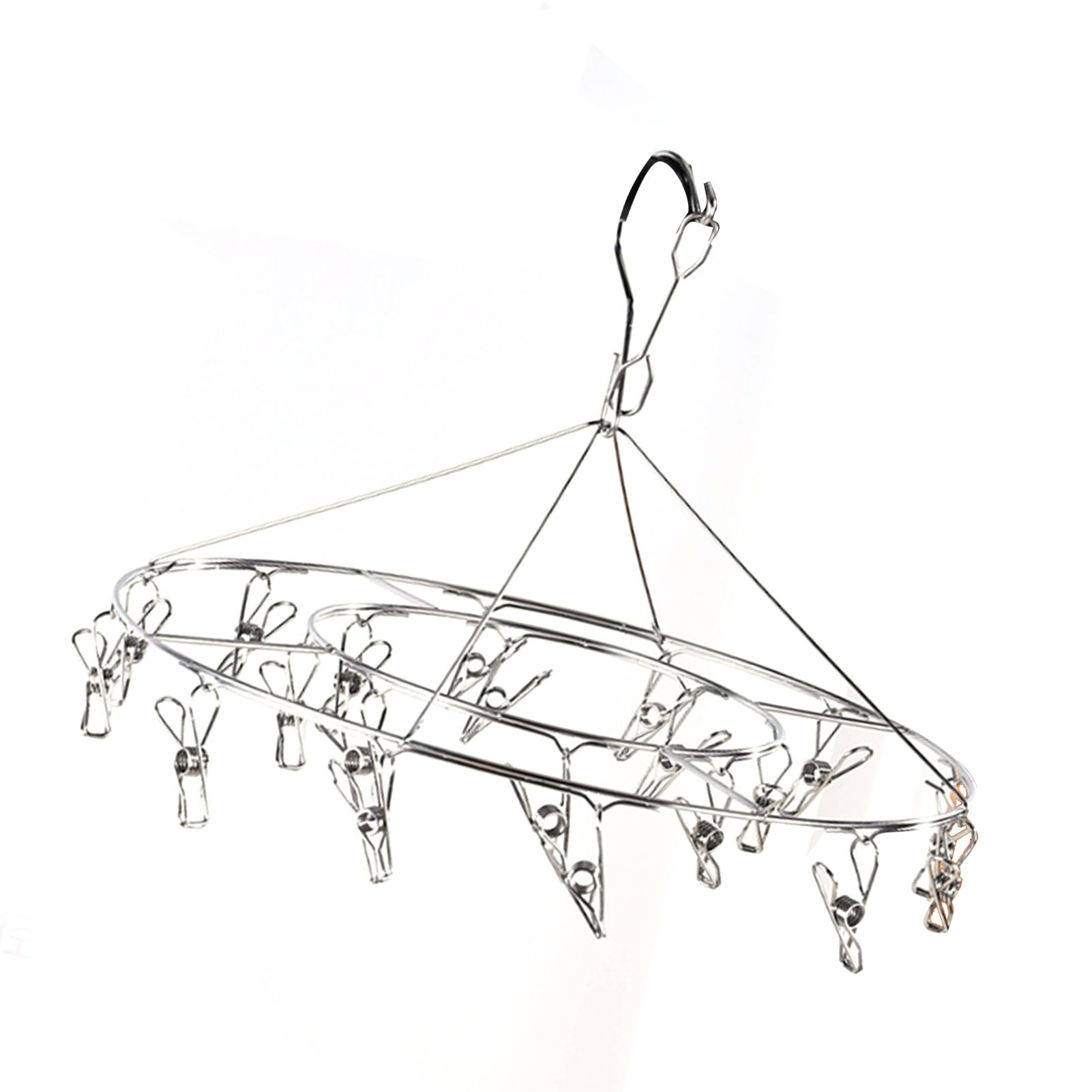 Clothes Drying Hanger Stainless Steel Multi Clip Laundry Drip Hanging Rack for Underwear Socks Hat No Loop Round - Image 3