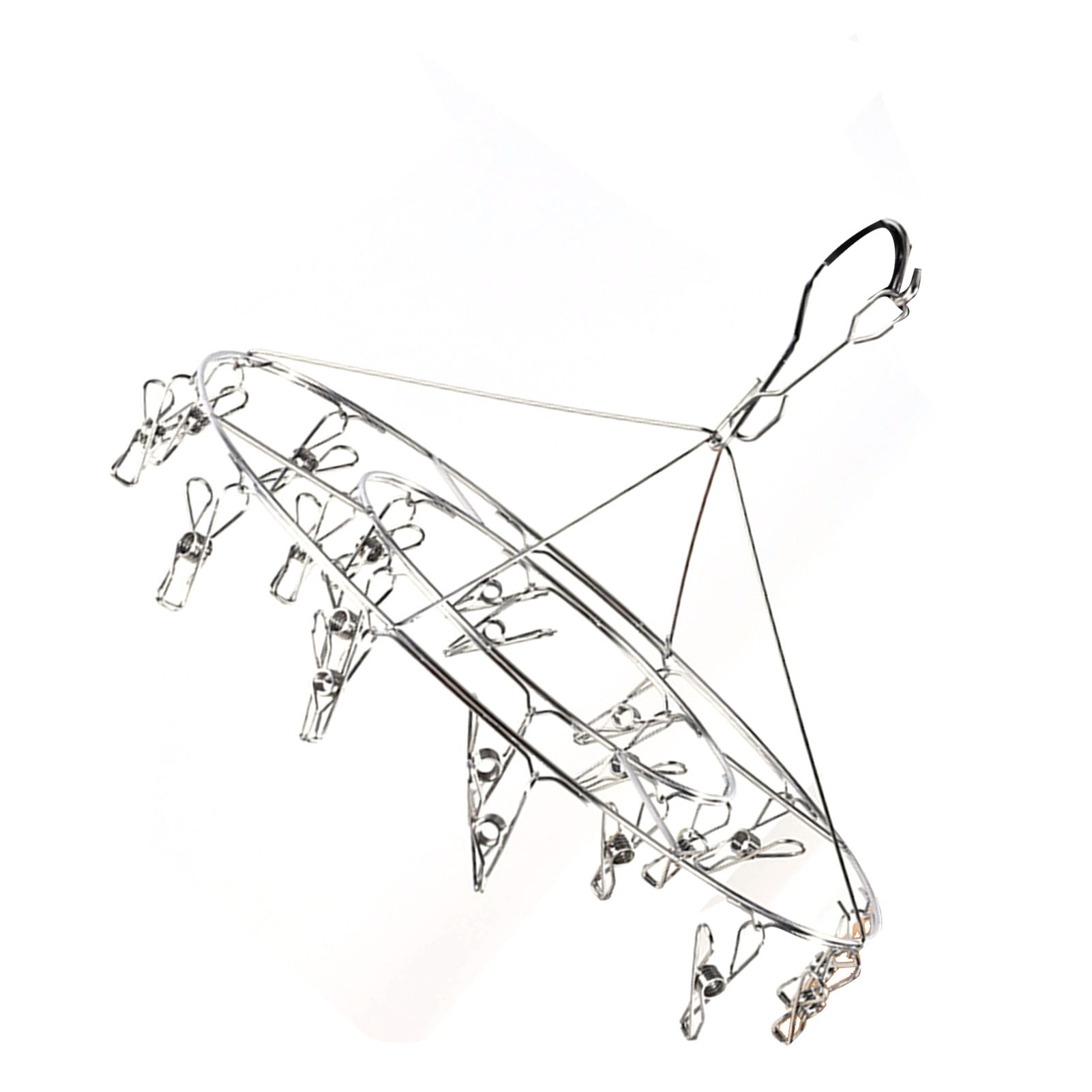 Clothes Drying Hanger Stainless Steel Multi Clip Laundry Drip Hanging Rack for Underwear Socks Hat No Loop Round - Image 4