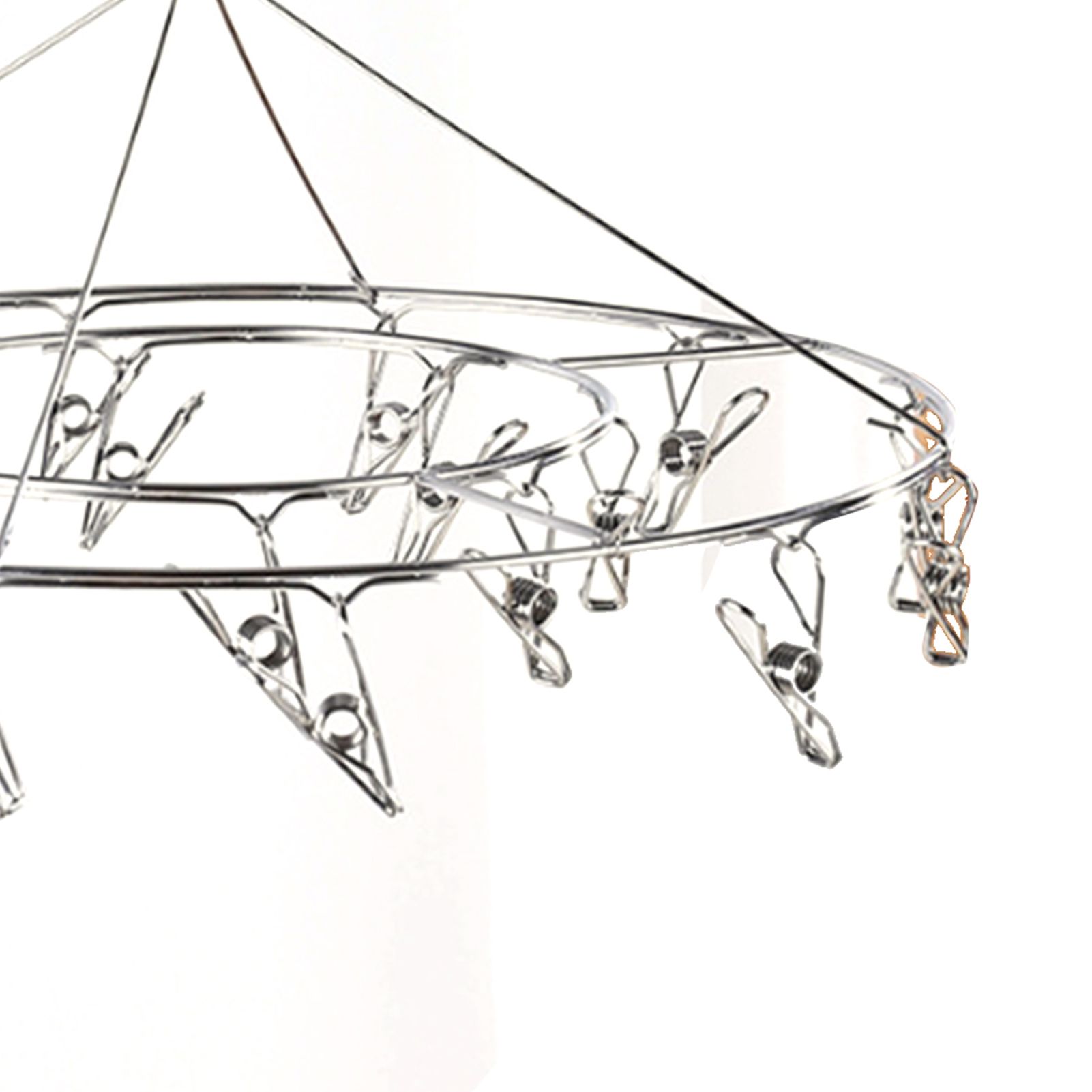 Clothes Drying Hanger Stainless Steel Multi Clip Laundry Drip Hanging Rack for Underwear Socks Hat No Loop Round - Image 8