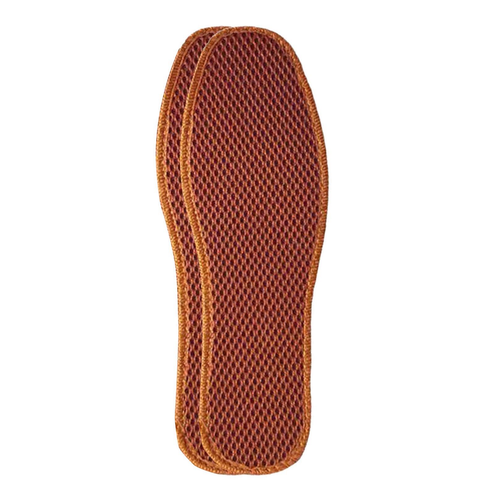 Bamboo Charcoal Deodorant Mesh Insoles Breathable Absorb Sweat Shoe Pads for Men Women Khaki 41 - Image 4