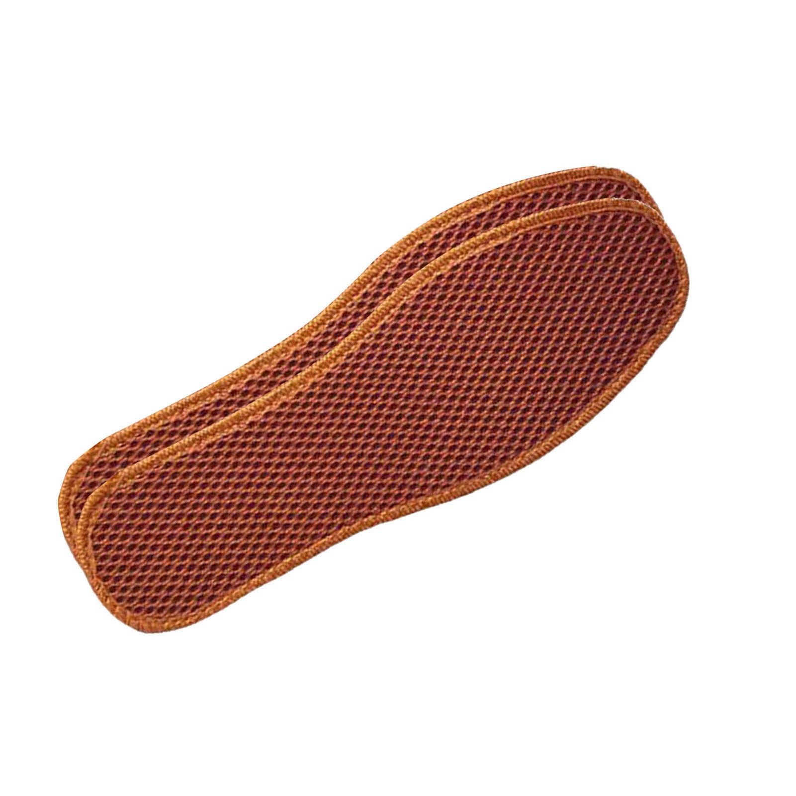 Bamboo Charcoal Deodorant Mesh Insoles Breathable Absorb Sweat Shoe Pads for Men Women Khaki 42 - Image 3