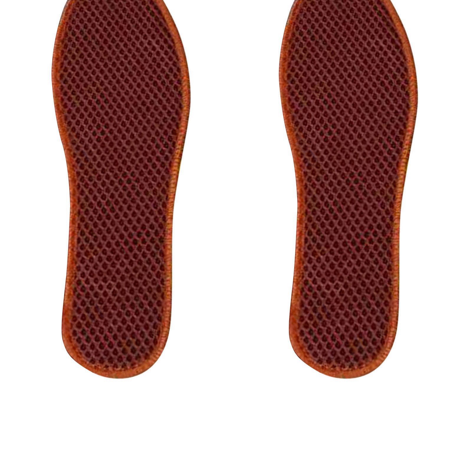 Bamboo Charcoal Deodorant Mesh Insoles Breathable Absorb Sweat Shoe Pads for Men Women Khaki 42 - Image 8