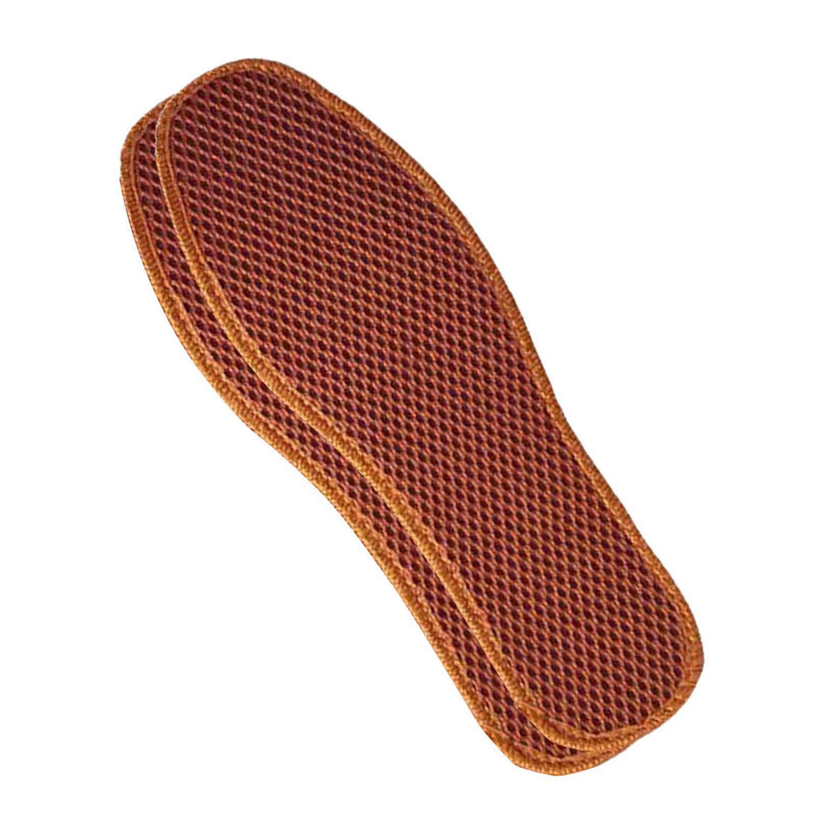Bamboo Charcoal Deodorant Mesh Insoles Breathable Absorb Sweat Shoe Pads for Men Women Khaki 43 - Image 5