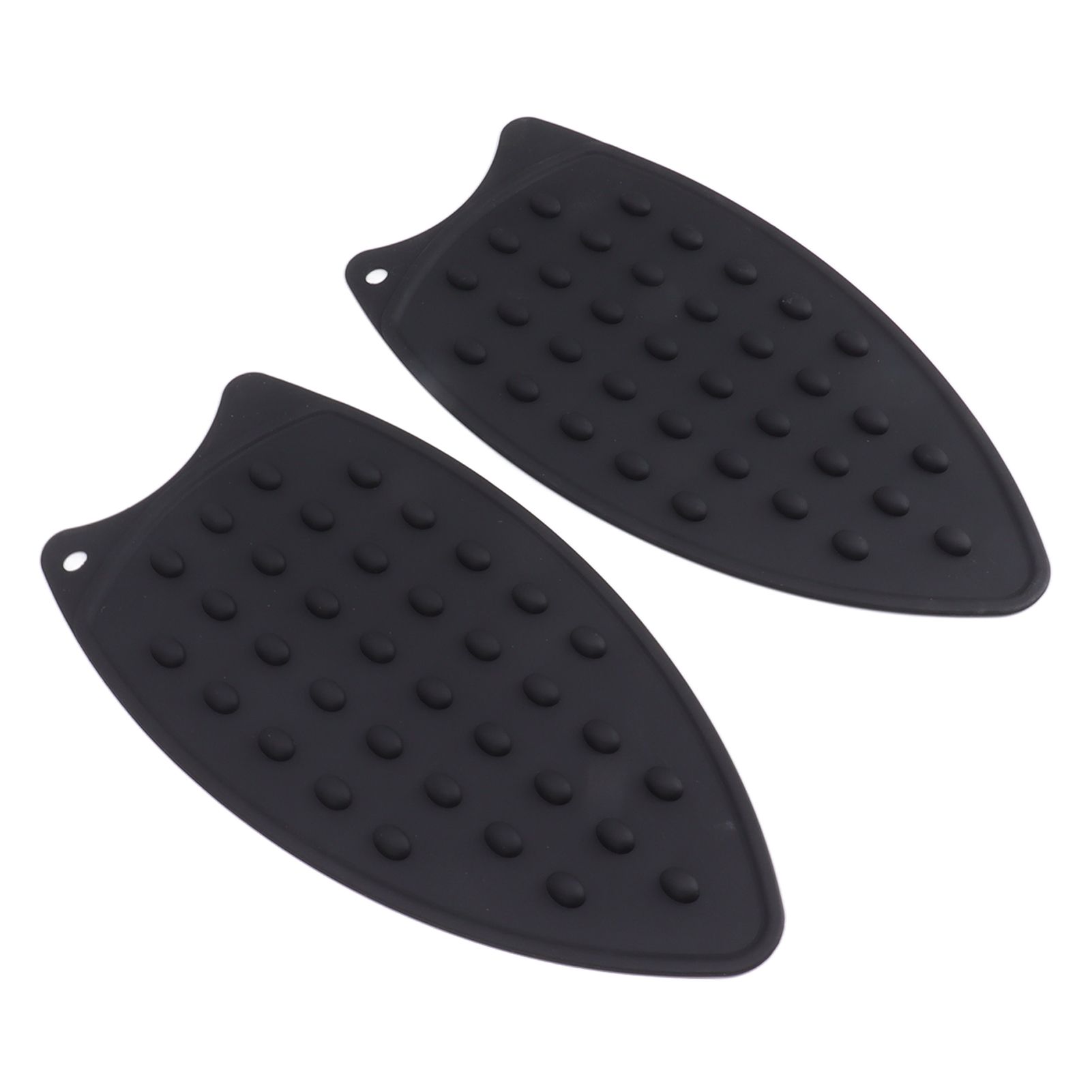 2Pcs Silicone Iron Rest Pad Durable Impact Resistant Heat Resistant Iron Mat for Ironing Boards Irons Black - Image 3