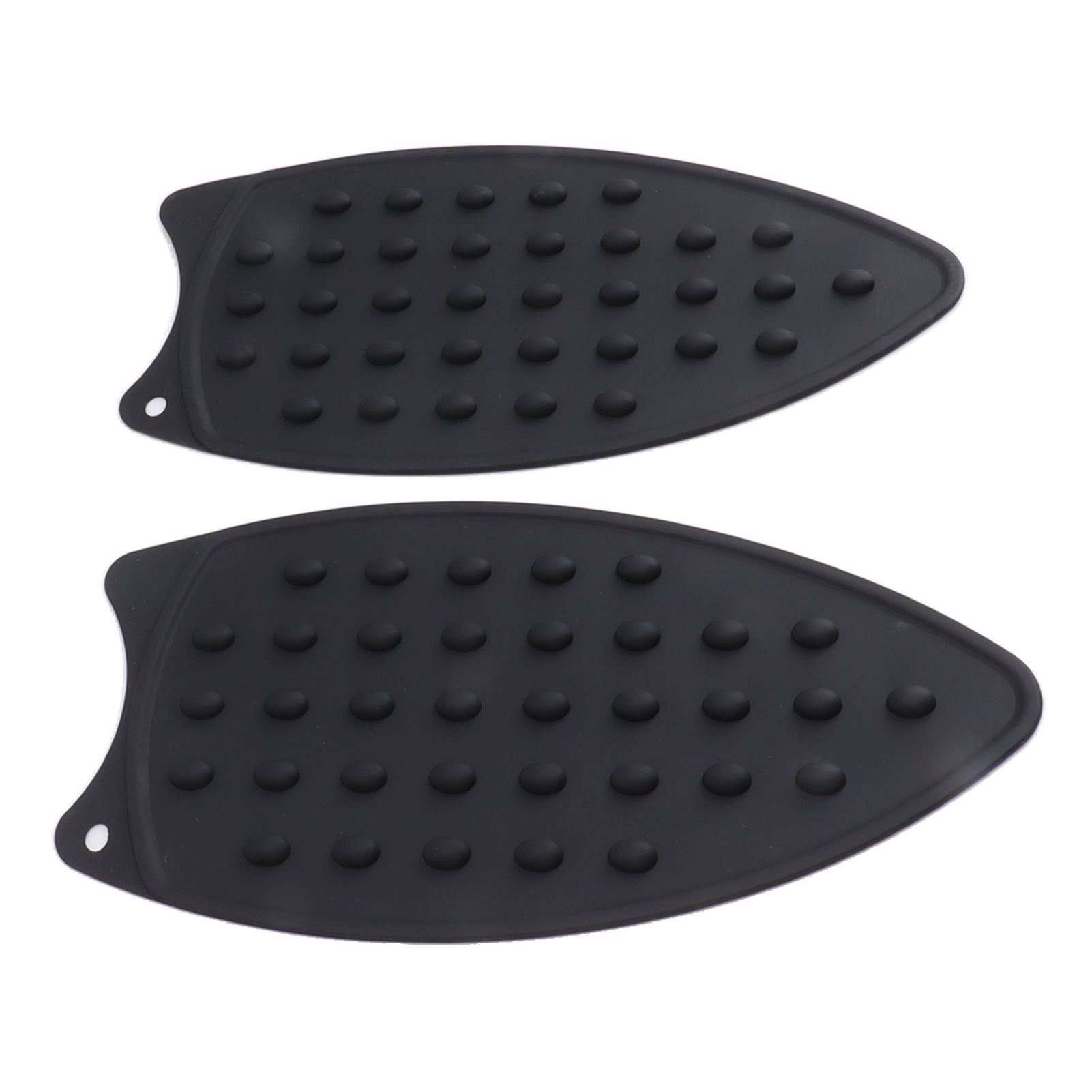 2Pcs Silicone Iron Rest Pad Durable Impact Resistant Heat Resistant Iron Mat for Ironing Boards Irons Black - Image 4