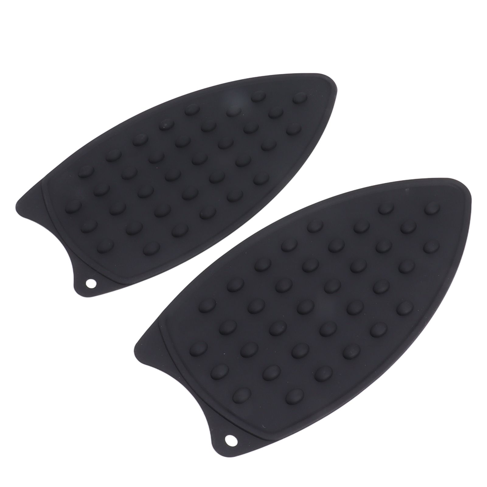 2Pcs Silicone Iron Rest Pad Durable Impact Resistant Heat Resistant Iron Mat for Ironing Boards Irons Black - Image 6