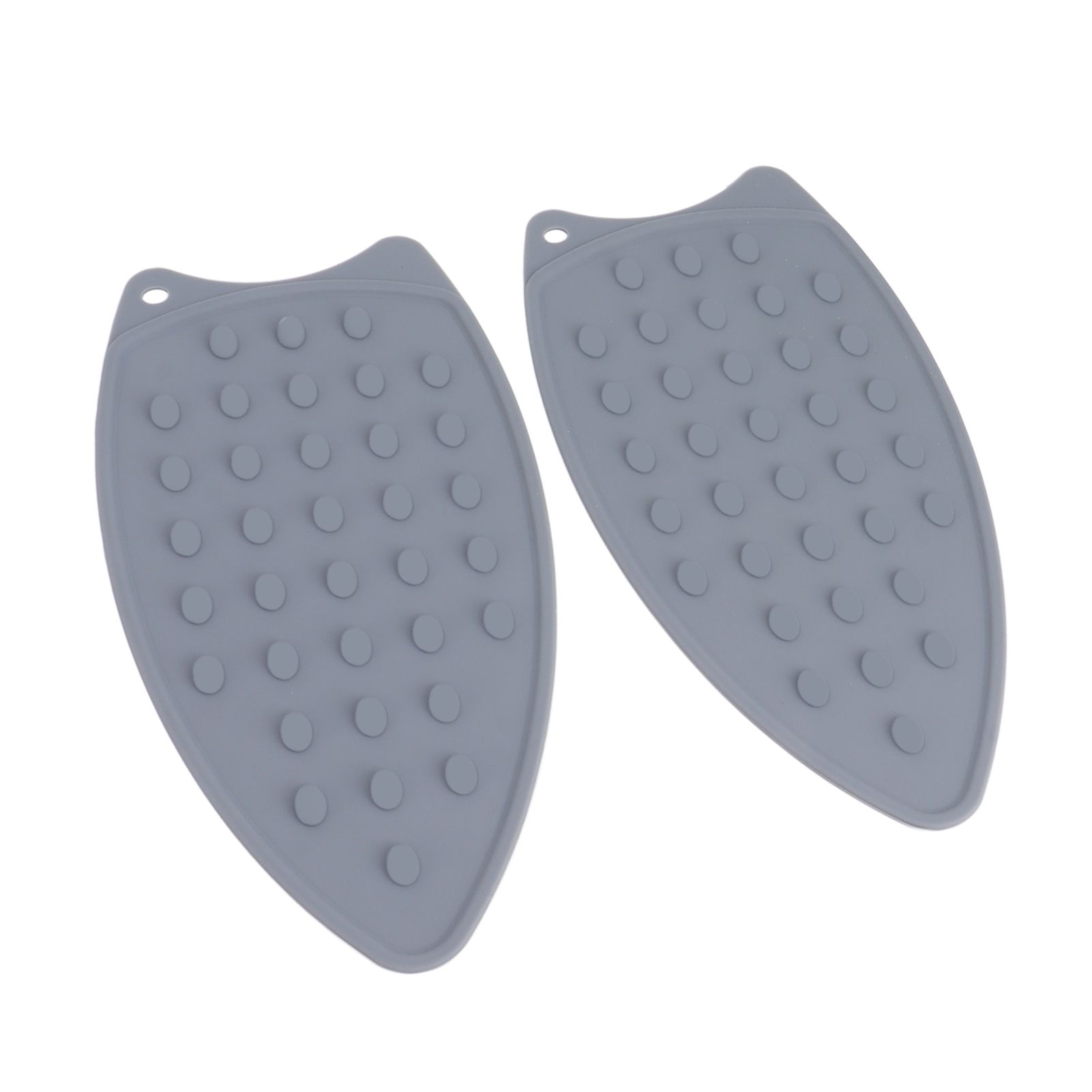 2Pcs Silicone Iron Rest Pad Durable Impact Resistant Heat Resistant Iron Mat for Ironing Boards Irons Gray - Image 2