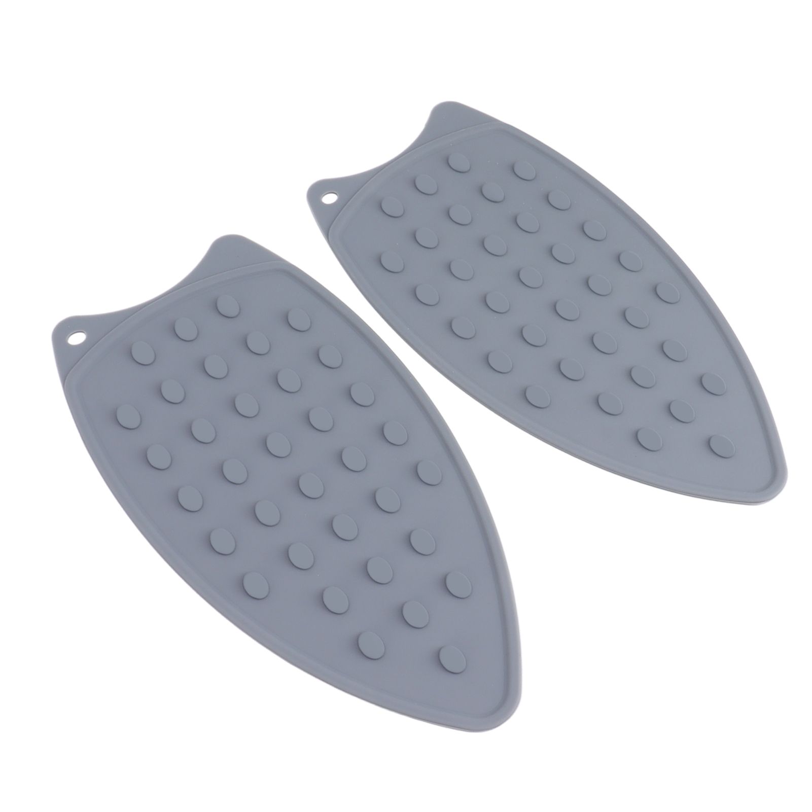 2Pcs Silicone Iron Rest Pad Durable Impact Resistant Heat Resistant Iron Mat for Ironing Boards Irons Gray - Image 3