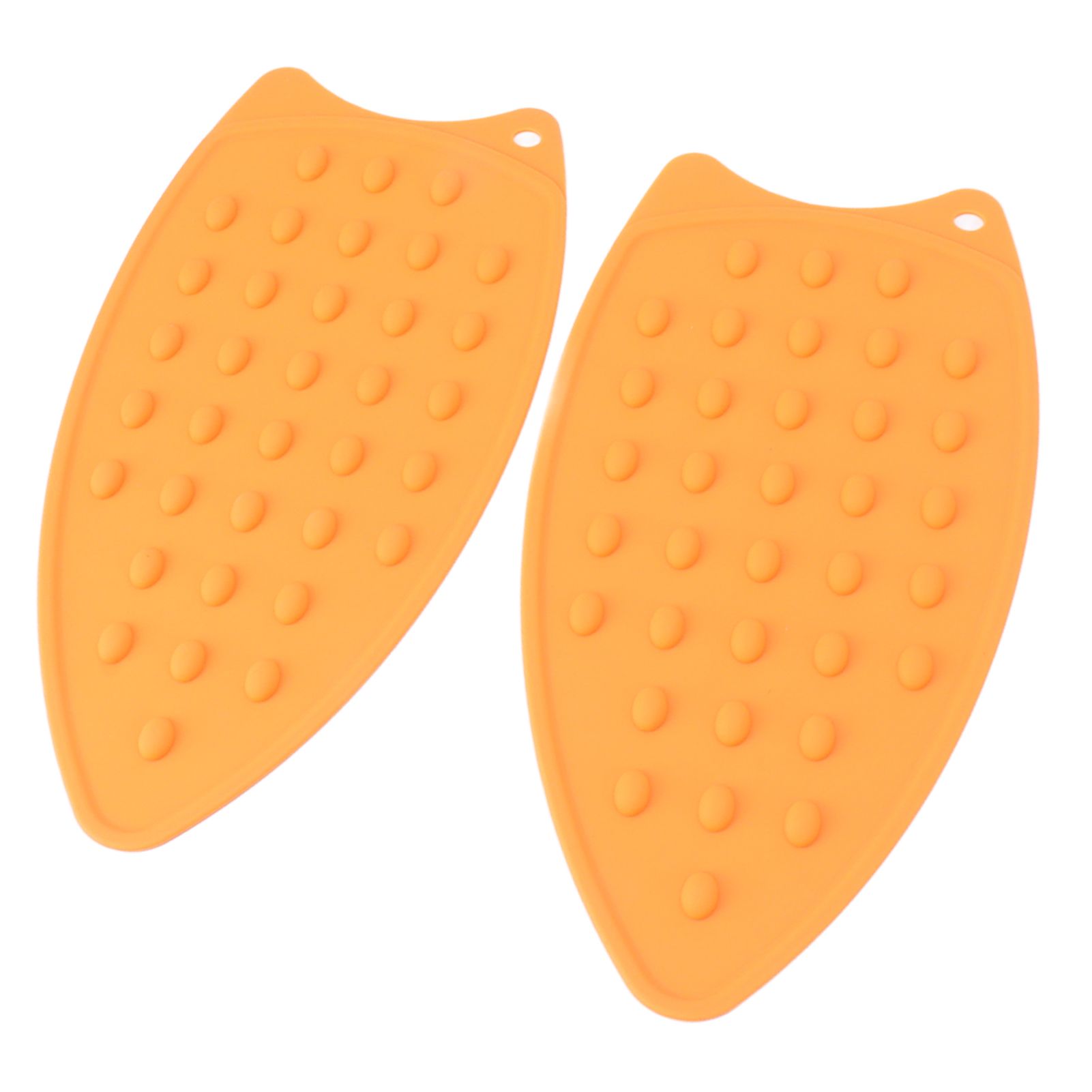 2Pcs Silicone Iron Rest Pad Durable Impact Resistant Heat Resistant Iron Mat for Ironing Boards Irons Orange - Image 3