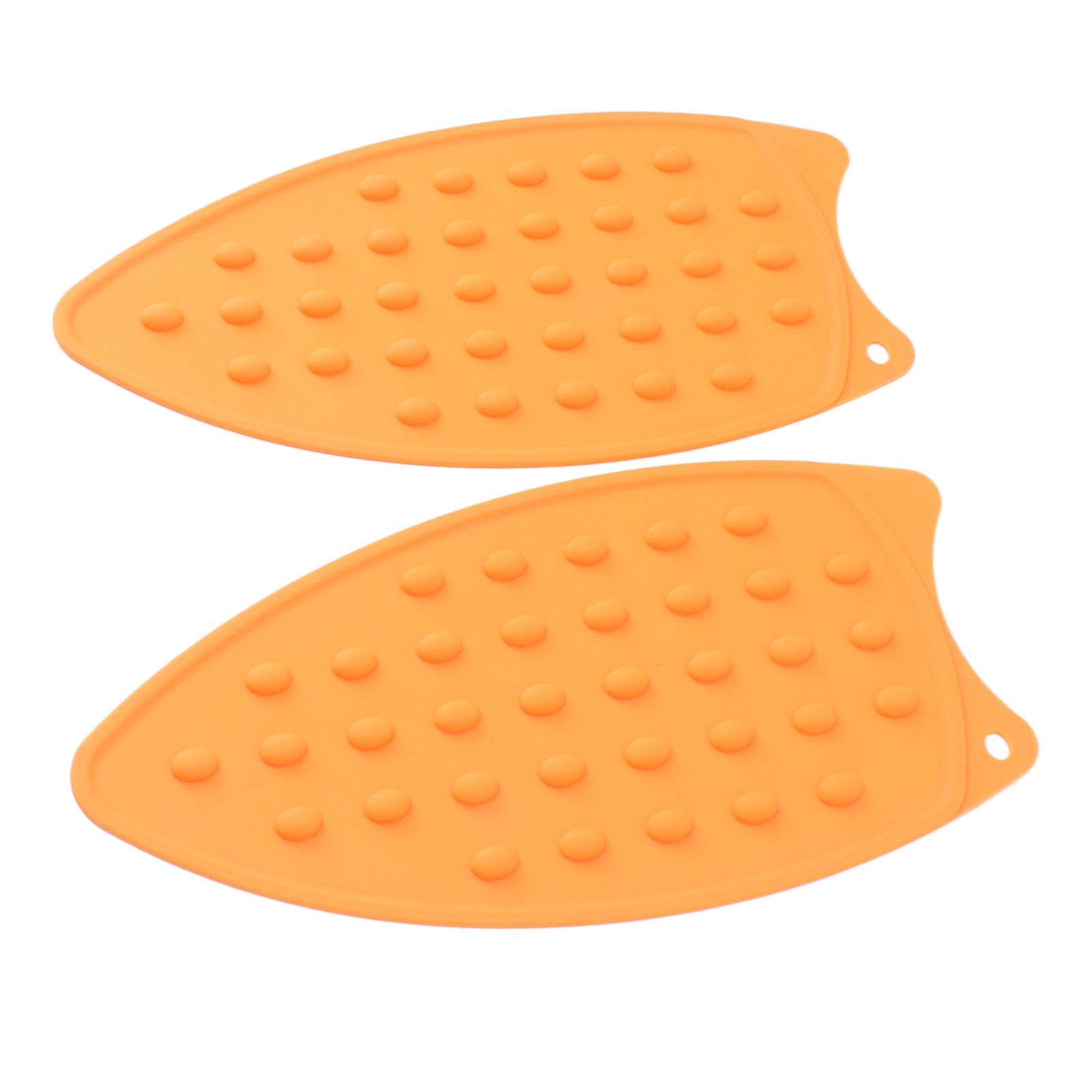 2Pcs Silicone Iron Rest Pad Durable Impact Resistant Heat Resistant Iron Mat for Ironing Boards Irons Orange - Image 4