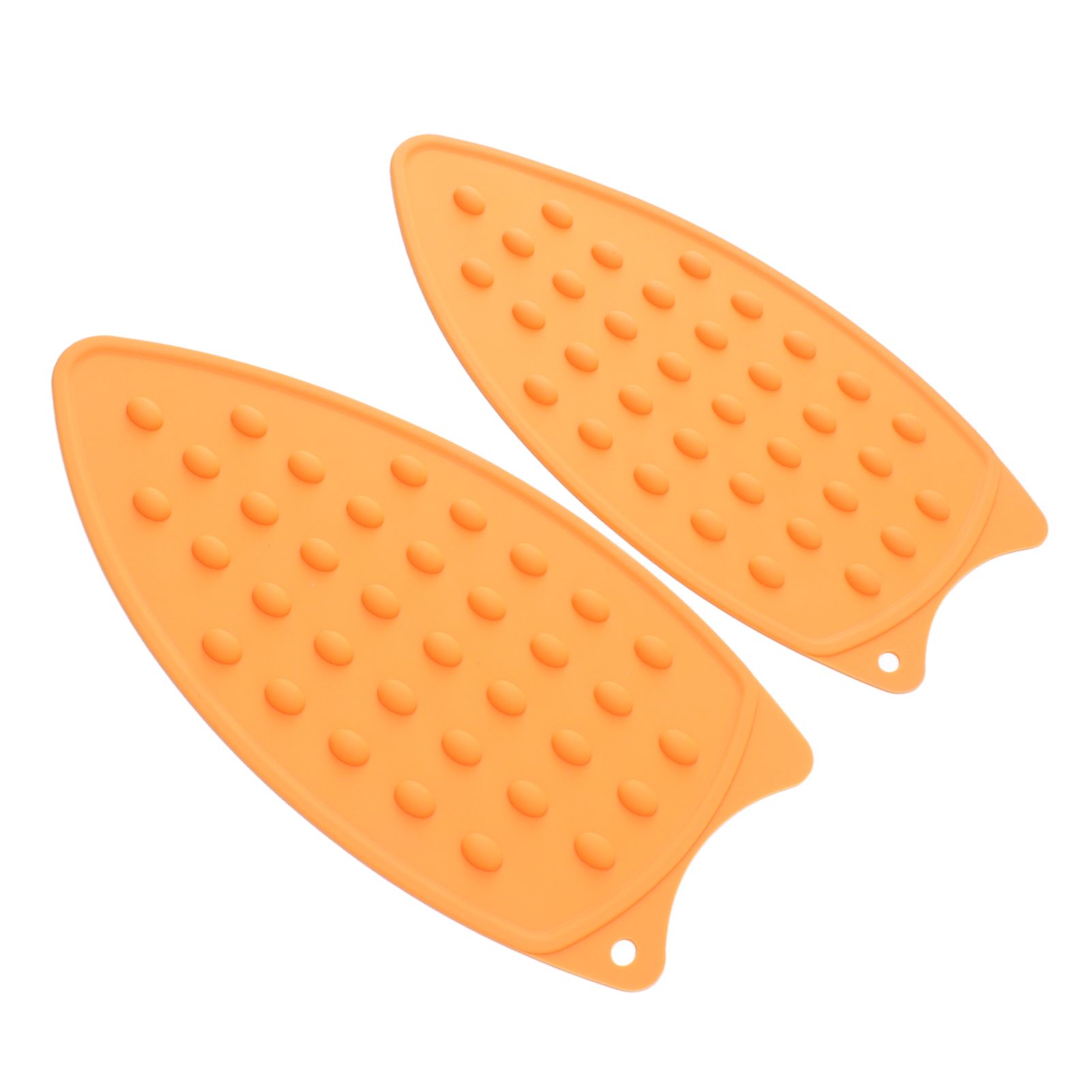 2Pcs Silicone Iron Rest Pad Durable Impact Resistant Heat Resistant Iron Mat for Ironing Boards Irons Orange - Image 5
