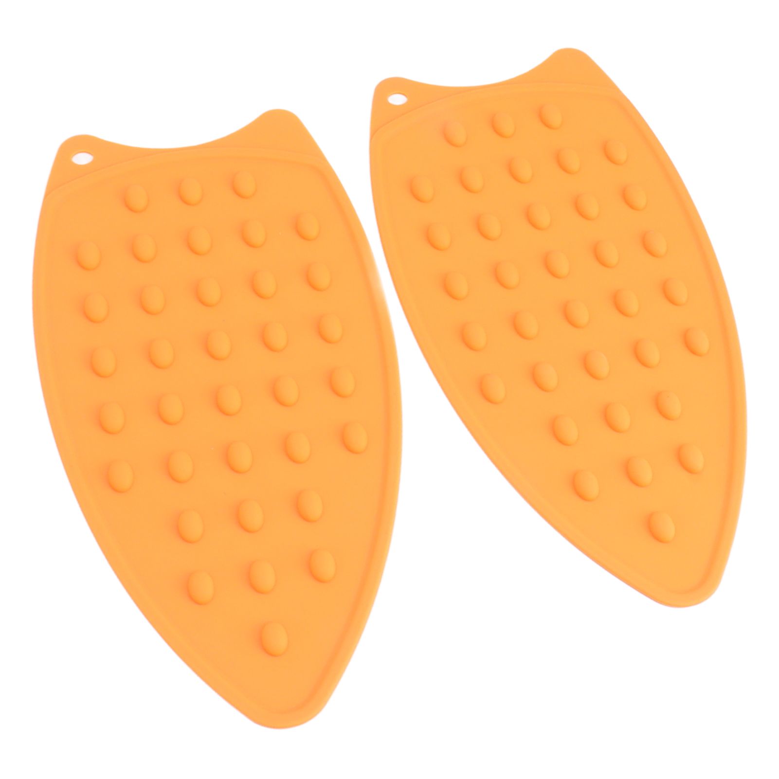 2Pcs Silicone Iron Rest Pad Durable Impact Resistant Heat Resistant Iron Mat for Ironing Boards Irons Orange - Image 6