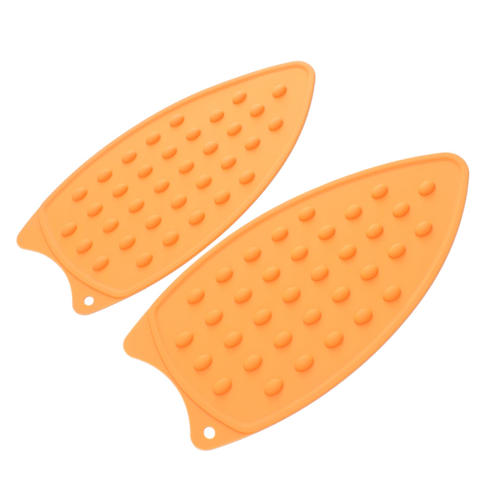 2Pcs Silicone Iron Rest Pad Durable Impact Resistant Heat Resistant Iron Mat for Ironing Boards Irons Orange - Image 8