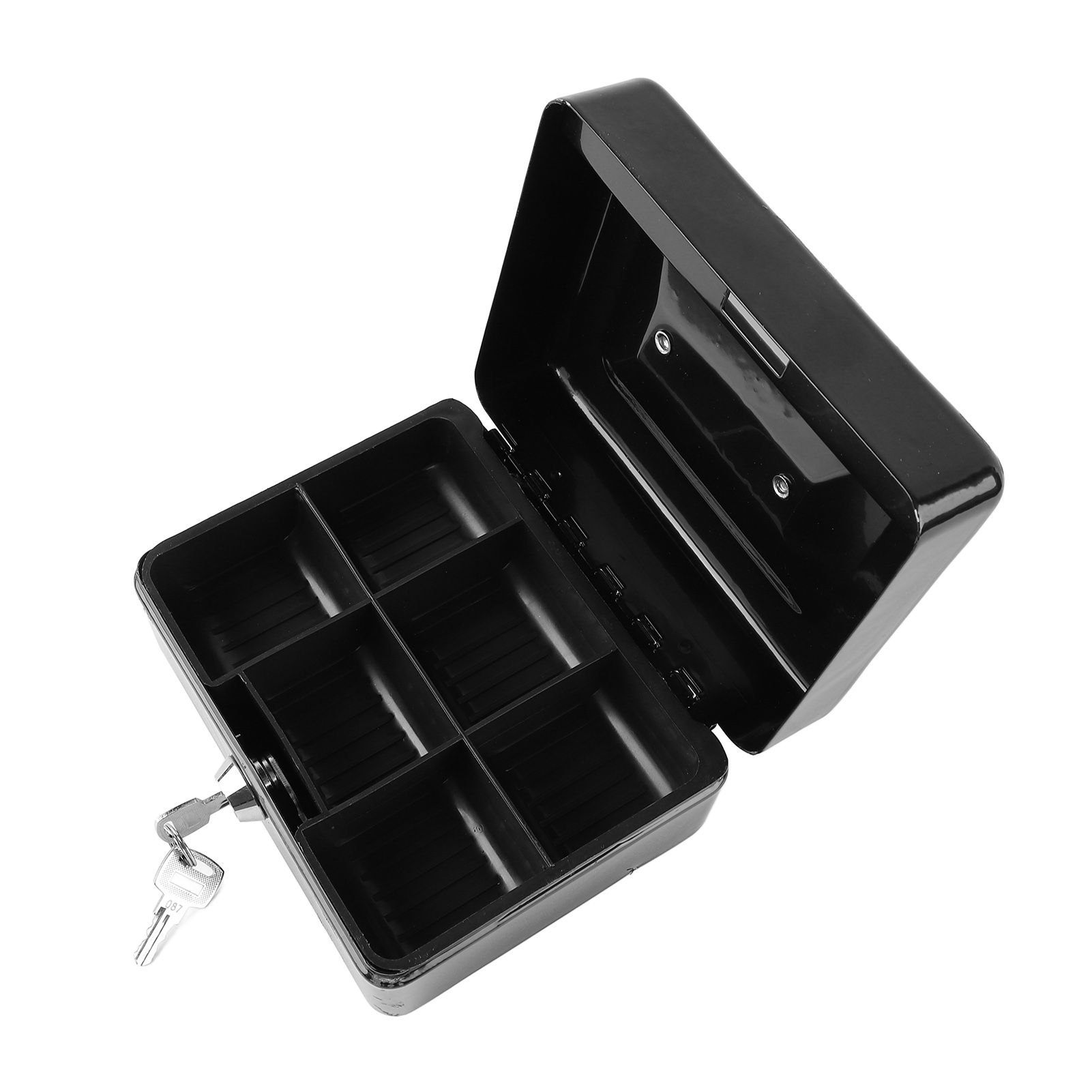 Metal Cash Box with Lock Safety Portable Small Metal Storage Box with 2 Keys for Money Document Home Car - Image 6