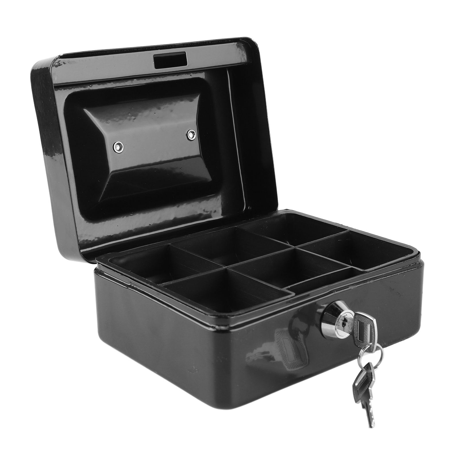 Metal Cash Box with Lock Safety Portable Small Metal Storage Box with 2 Keys for Money Document Home Car - Image 7
