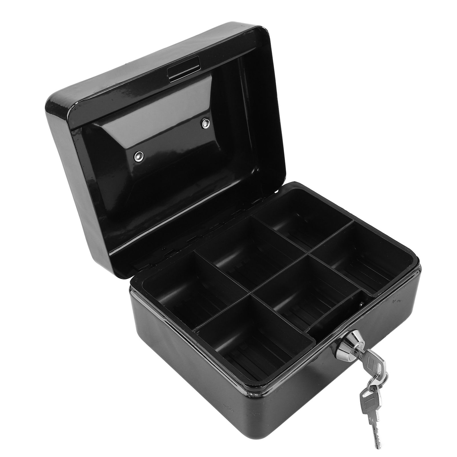Metal Cash Box with Lock Safety Portable Small Metal Storage Box with 2 Keys for Money Document Home Car - Image 8