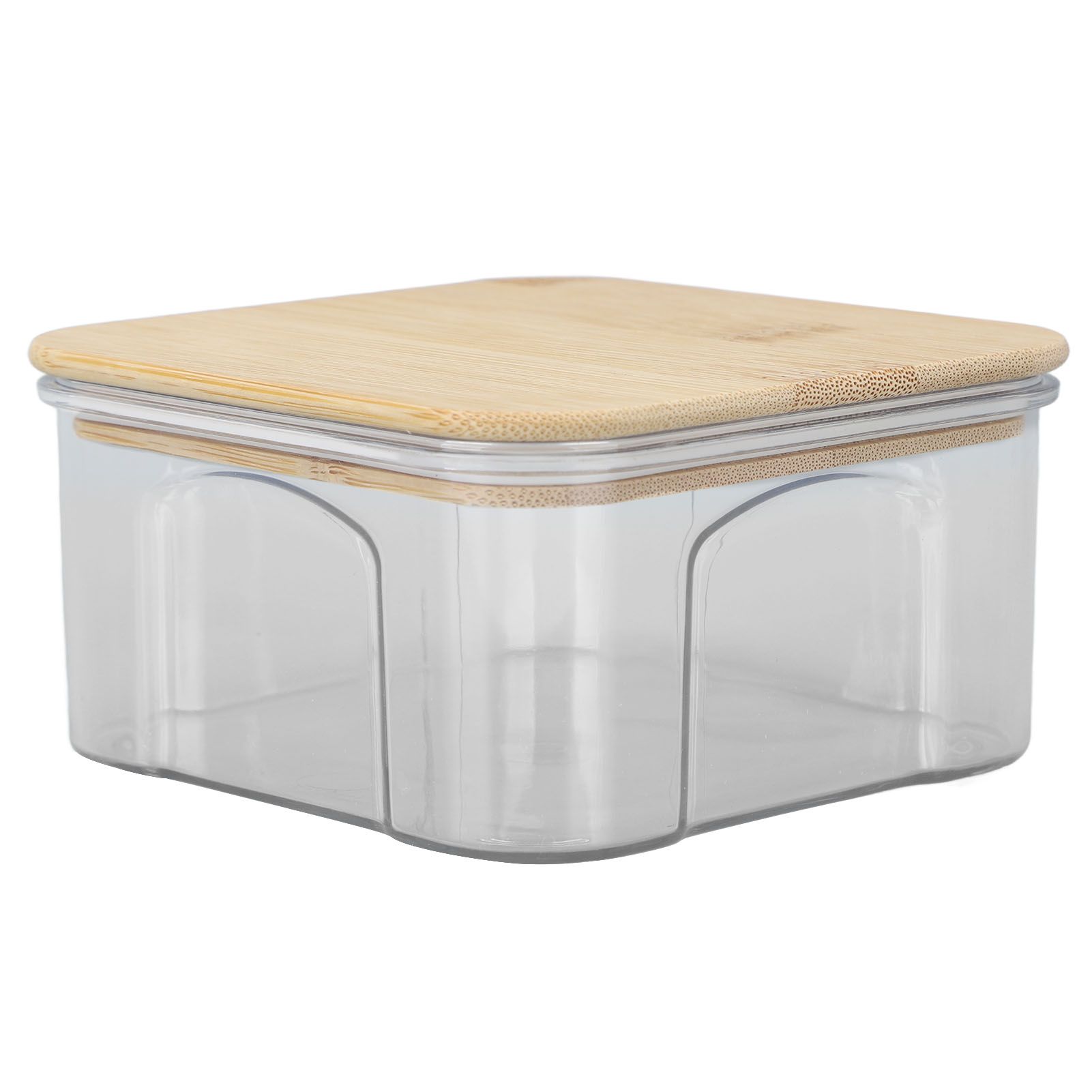 Airtight Food Storage Container Clear Food Storage Jar with Bamboo Lid for Noodles Flour Cereal Rice Tea Coffee Beans 450ml 10.7x5.7cm / 4.2x2.2in - Image 5