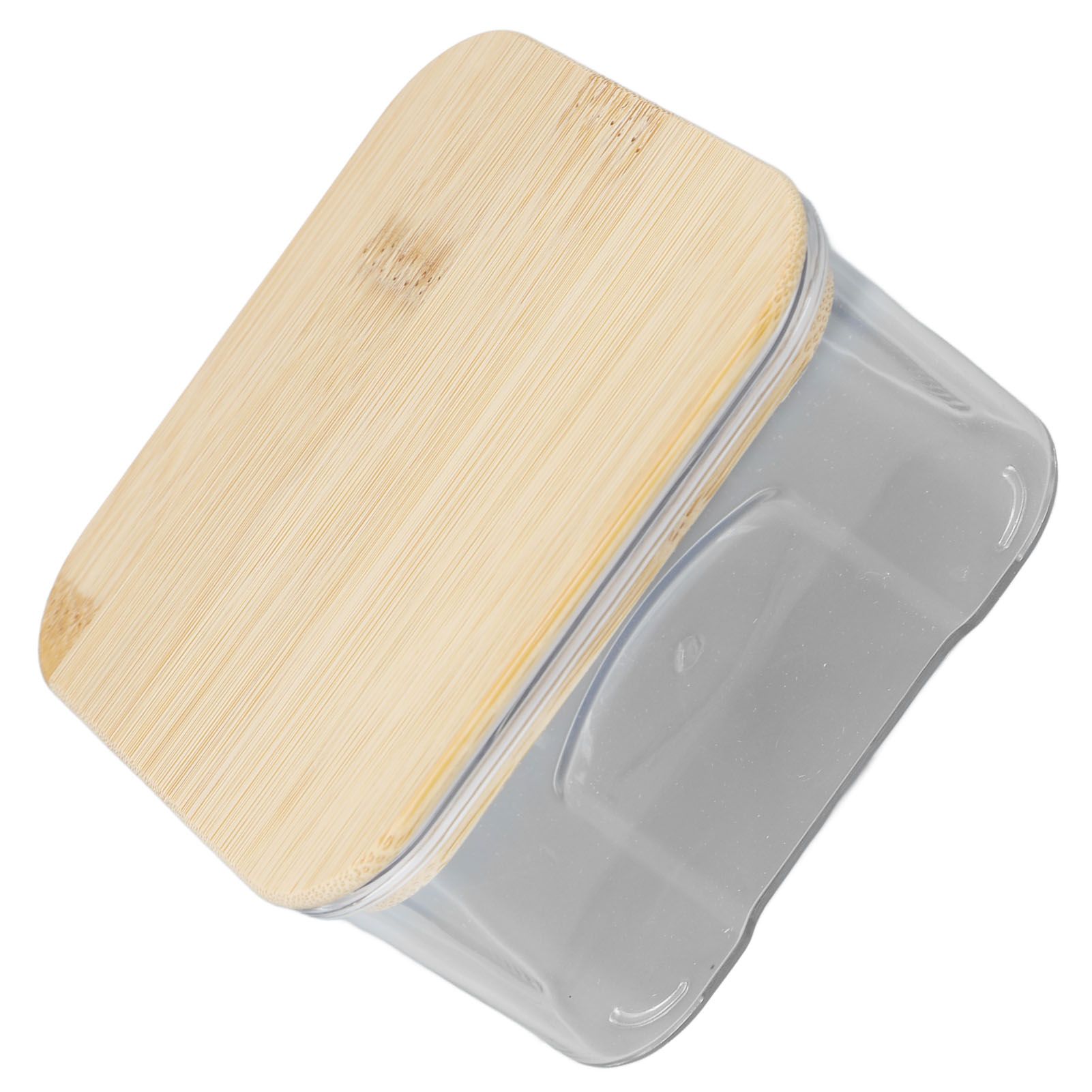 Airtight Food Storage Container Clear Food Storage Jar with Bamboo Lid for Noodles Flour Cereal Rice Tea Coffee Beans 450ml 10.7x5.7cm / 4.2x2.2in - Image 8