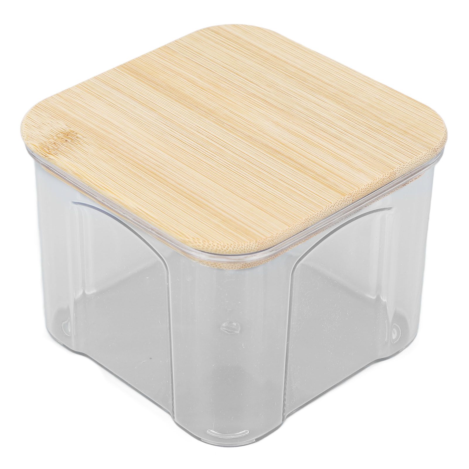 Airtight Food Storage Container Clear Food Storage Jar with Bamboo Lid for Noodles Flour Cereal Rice Tea Coffee Beans 650ml 10.7x8.2cm / 4.2x3.2in - Image 1