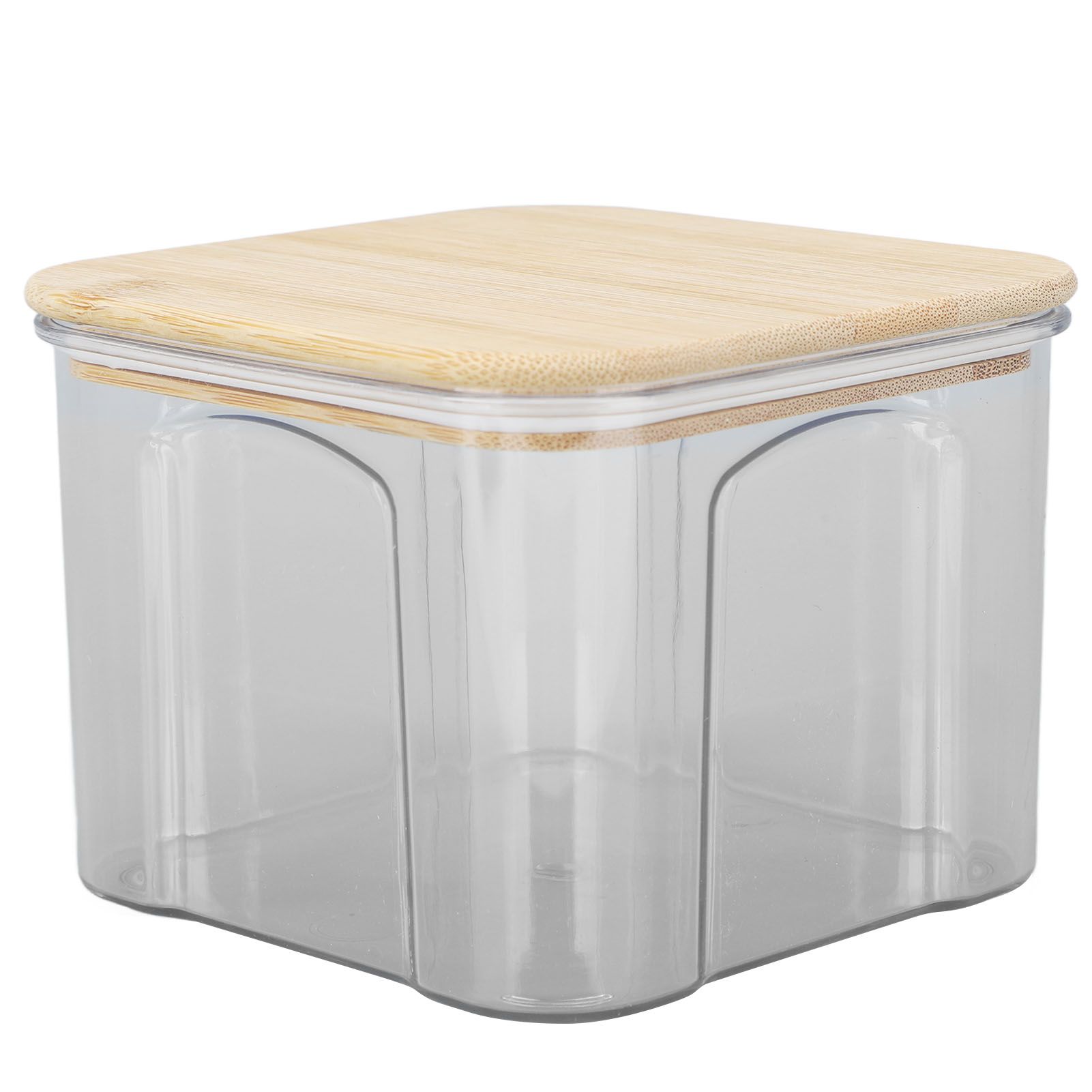 Airtight Food Storage Container Clear Food Storage Jar with Bamboo Lid for Noodles Flour Cereal Rice Tea Coffee Beans 650ml 10.7x8.2cm / 4.2x3.2in - Image 4