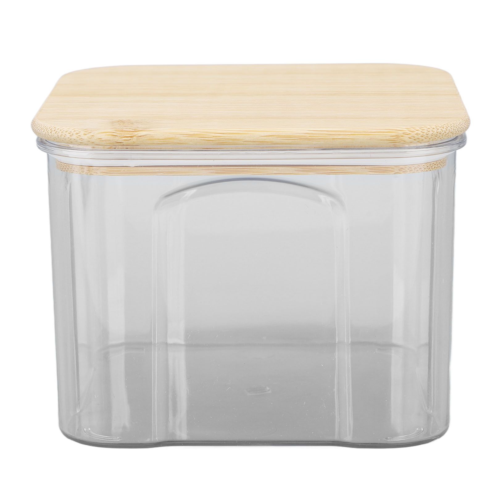 Airtight Food Storage Container Clear Food Storage Jar with Bamboo Lid for Noodles Flour Cereal Rice Tea Coffee Beans 650ml 10.7x8.2cm / 4.2x3.2in - Image 6