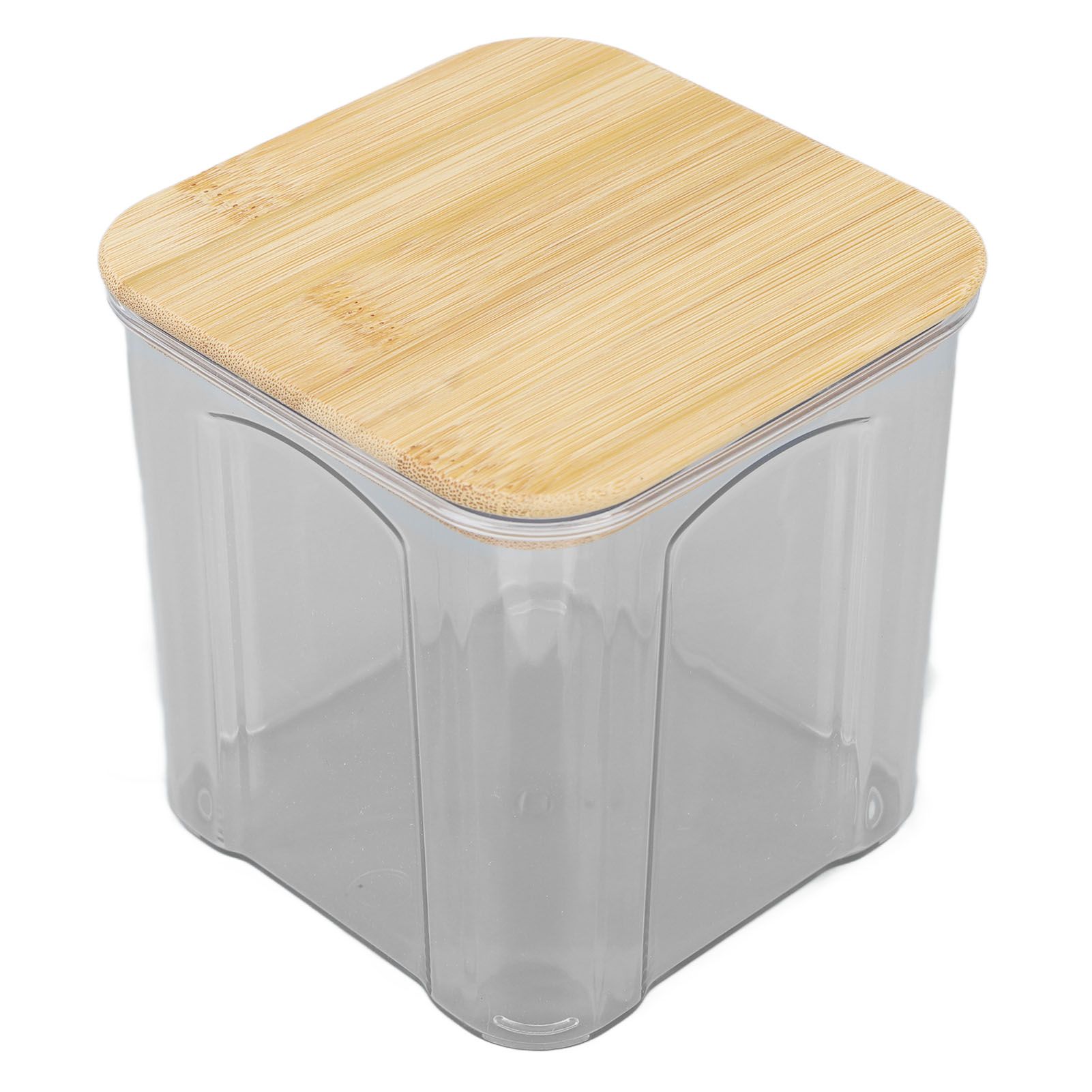 Airtight Food Storage Container Clear Food Storage Jar with Bamboo Lid for Noodles Flour Cereal Rice Tea Coffee Beans 900ml 10.7x11cm / 4.2x4.3in - Image 1