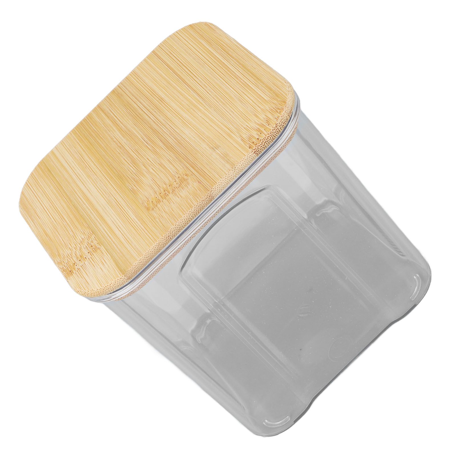 Airtight Food Storage Container Clear Food Storage Jar with Bamboo Lid for Noodles Flour Cereal Rice Tea Coffee Beans 900ml 10.7x11cm / 4.2x4.3in - Image 4