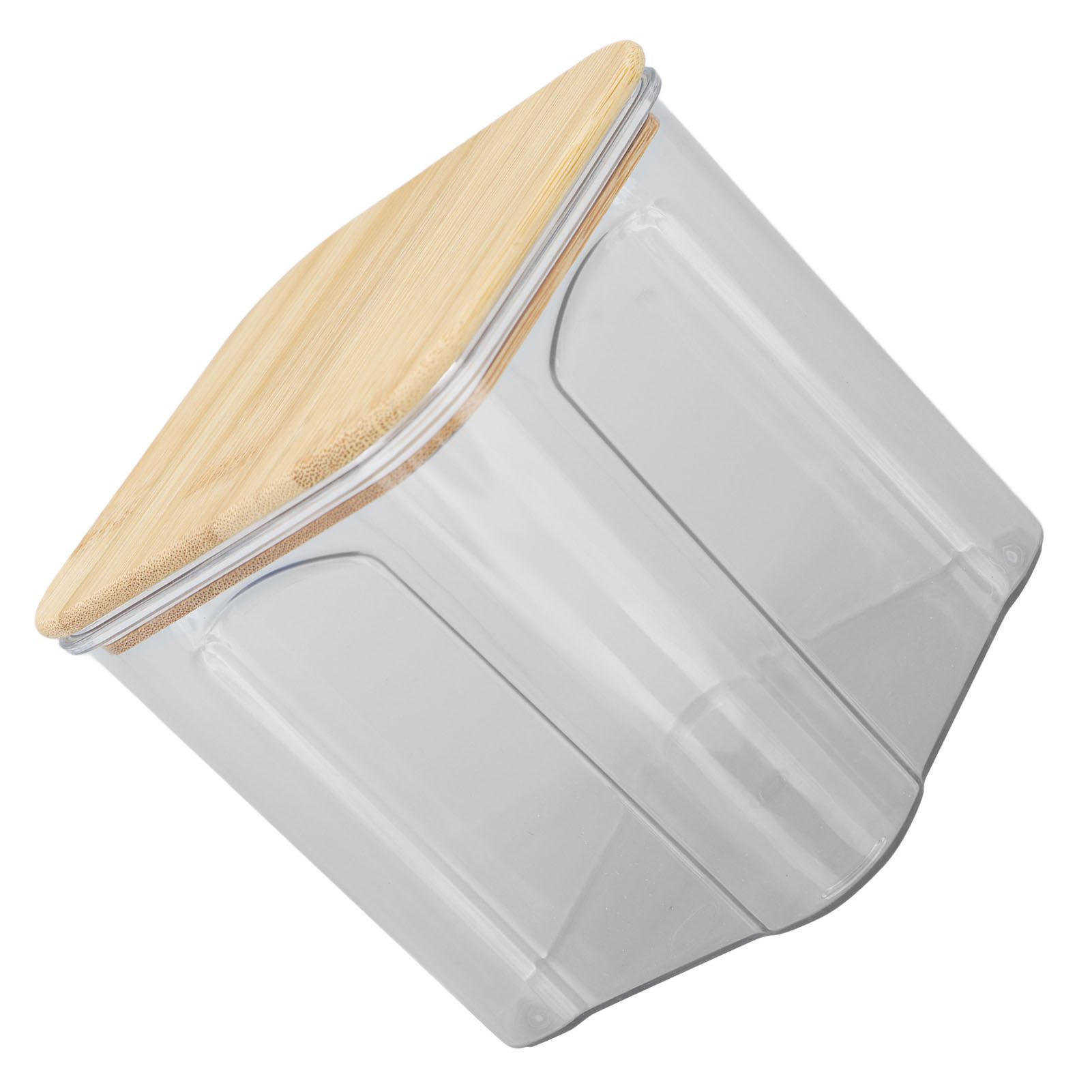 Airtight Food Storage Container Clear Food Storage Jar with Bamboo Lid for Noodles Flour Cereal Rice Tea Coffee Beans 900ml 10.7x11cm / 4.2x4.3in - Image 7