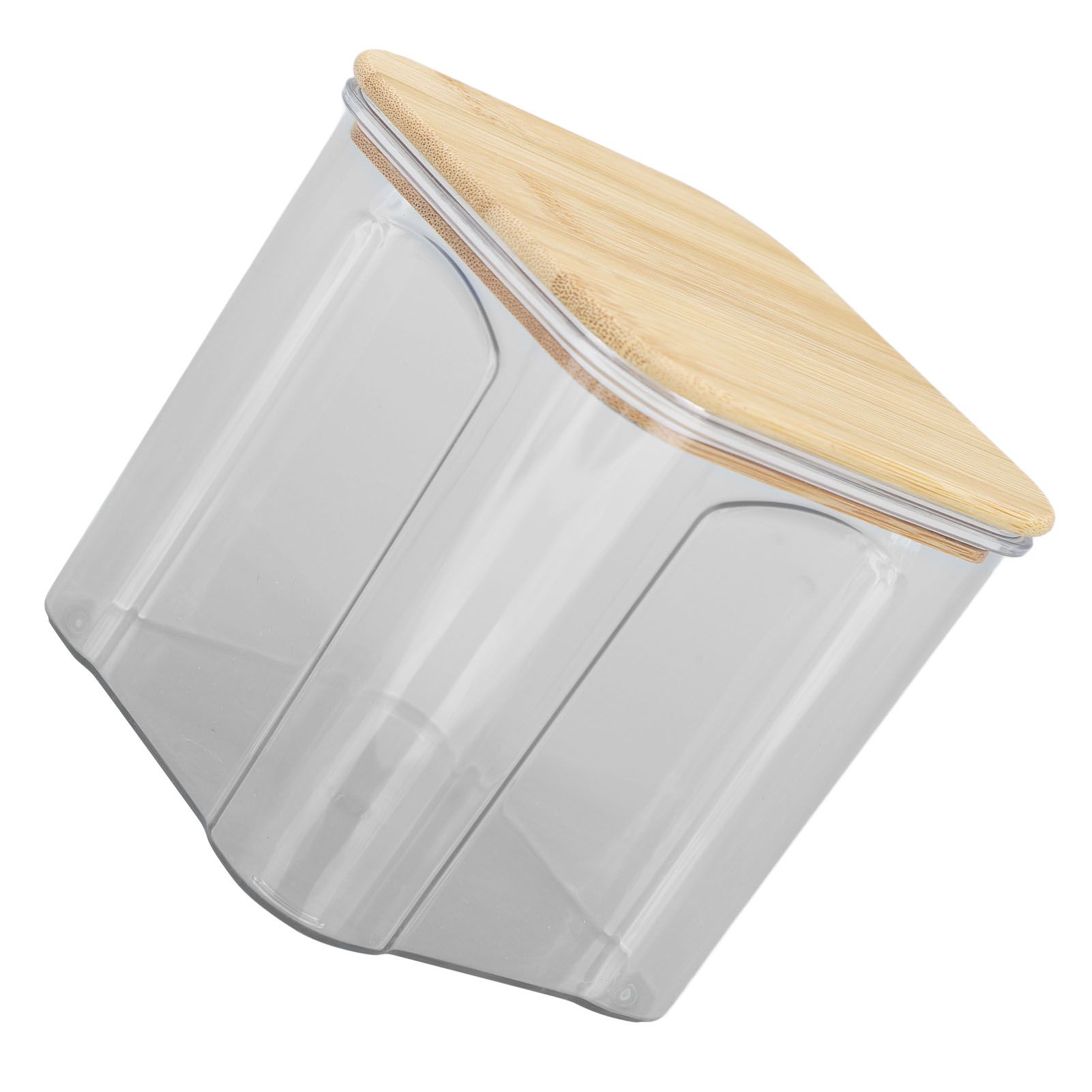 Airtight Food Storage Container Clear Food Storage Jar with Bamboo Lid for Noodles Flour Cereal Rice Tea Coffee Beans 900ml 10.7x11cm / 4.2x4.3in - Image 8