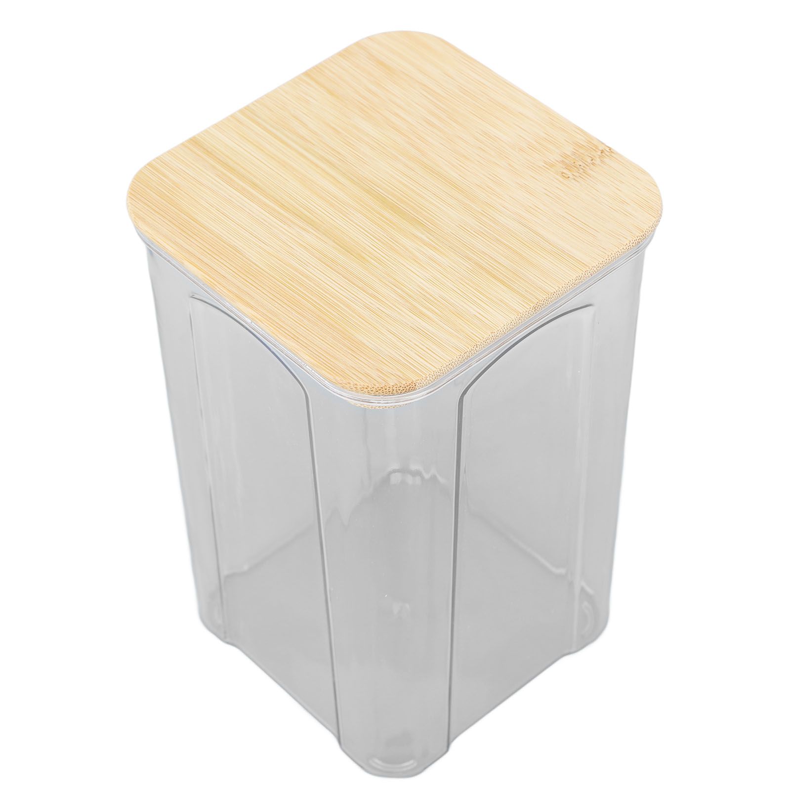 Airtight Food Storage Container Clear Food Storage Jar with Bamboo Lid for Noodles Flour Cereal Rice Tea Coffee Beans 1400ml 10.7x17cm / 4.2x6.7in - Image 2