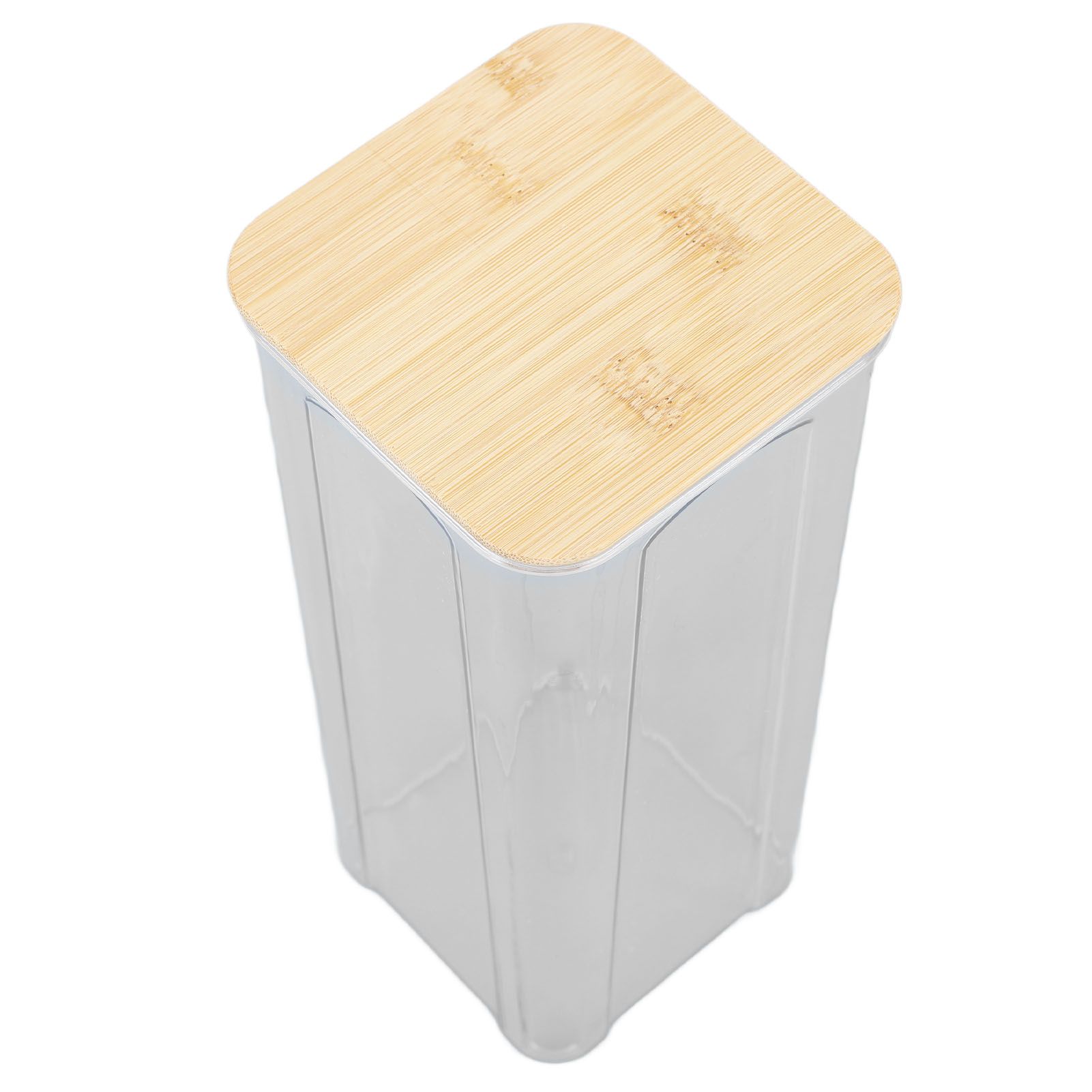 Airtight Food Storage Container Clear Food Storage Jar with Bamboo Lid for Noodles Flour Cereal Rice Tea Coffee Beans 2000ml 10.7x25.5cm / 4.2x10.0in - Image 3